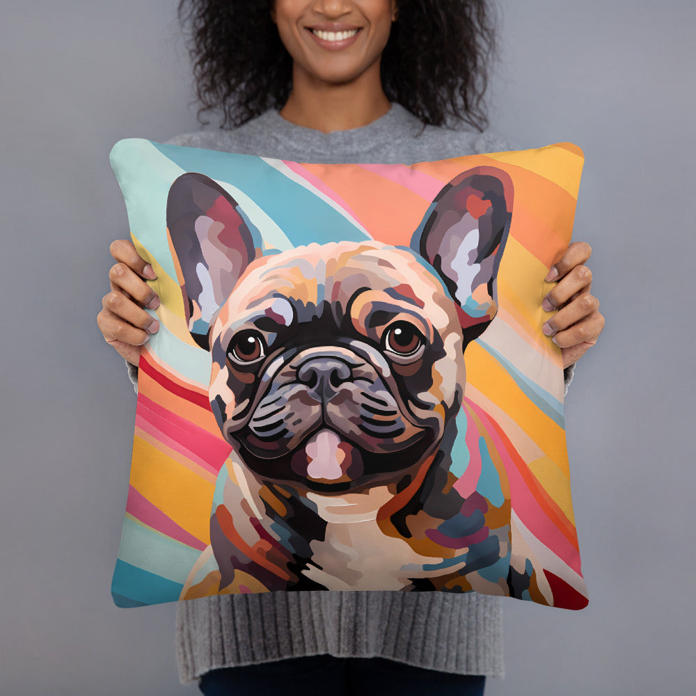 Retro Frenchie Pillow