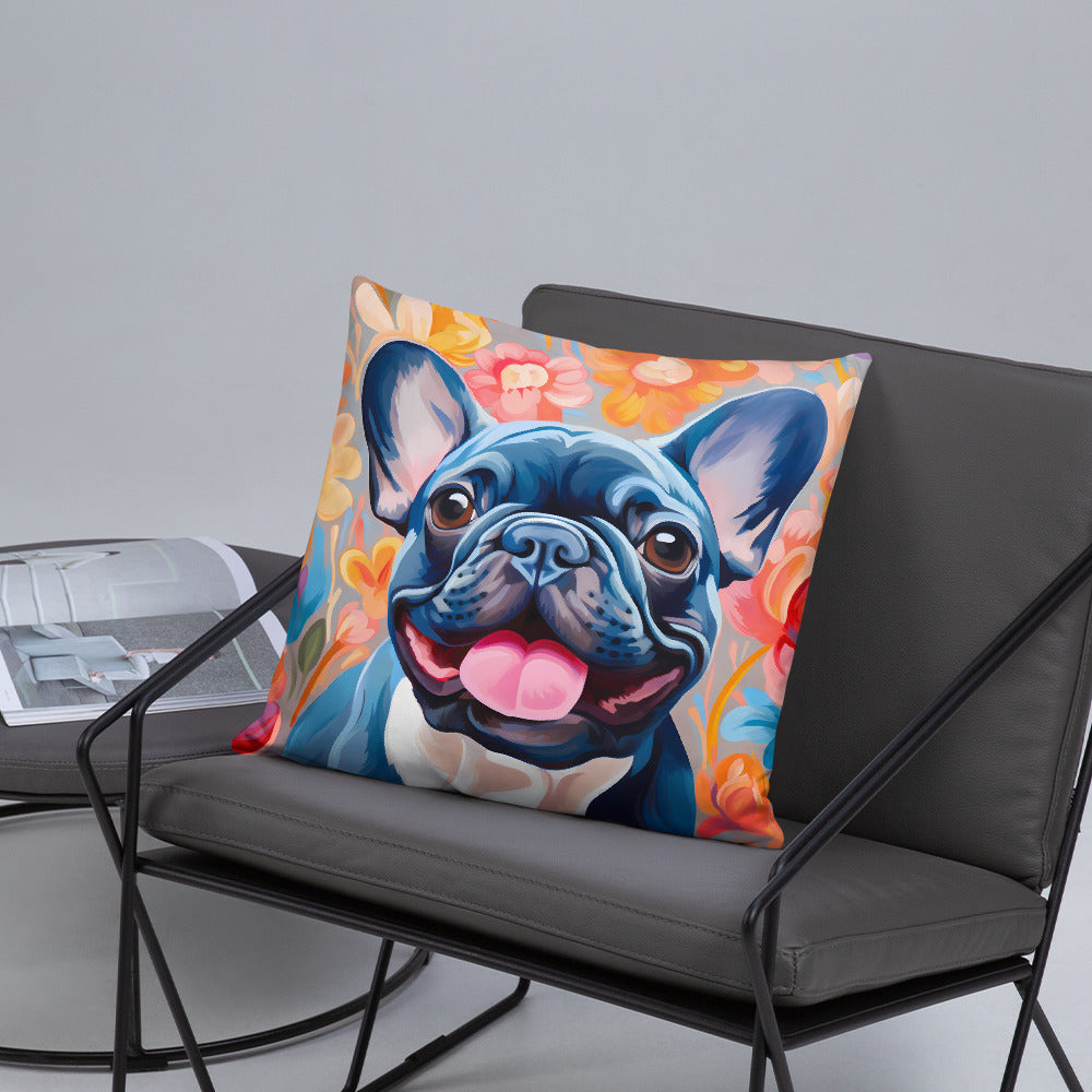 Flowers & Frenchies Pillow