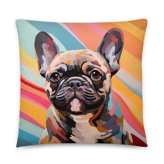 Retro Frenchie Pillow