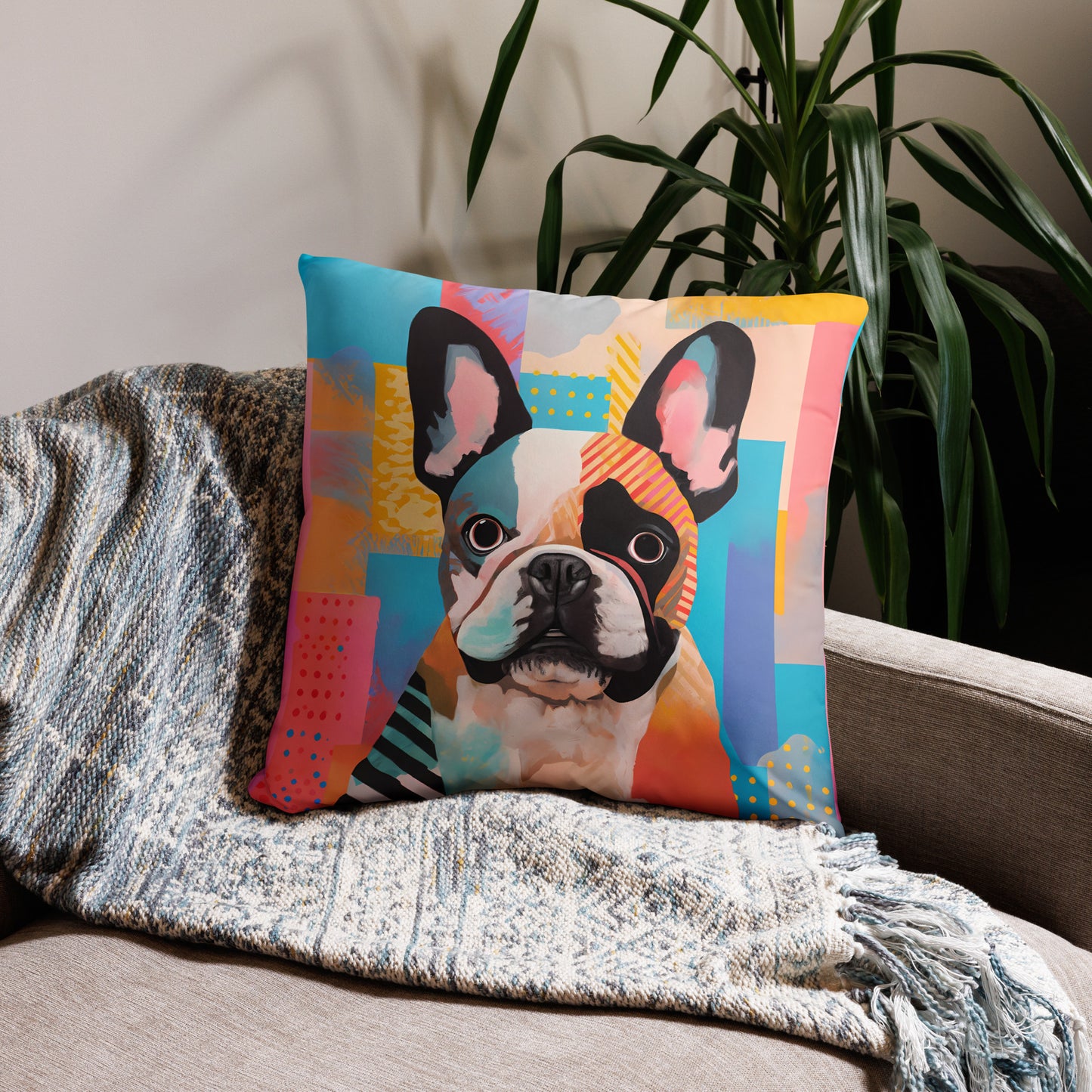 Mixed Frenchie Pillow