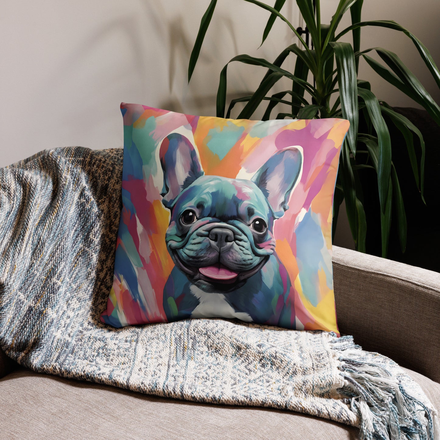 Watercolor Blue Pillow
