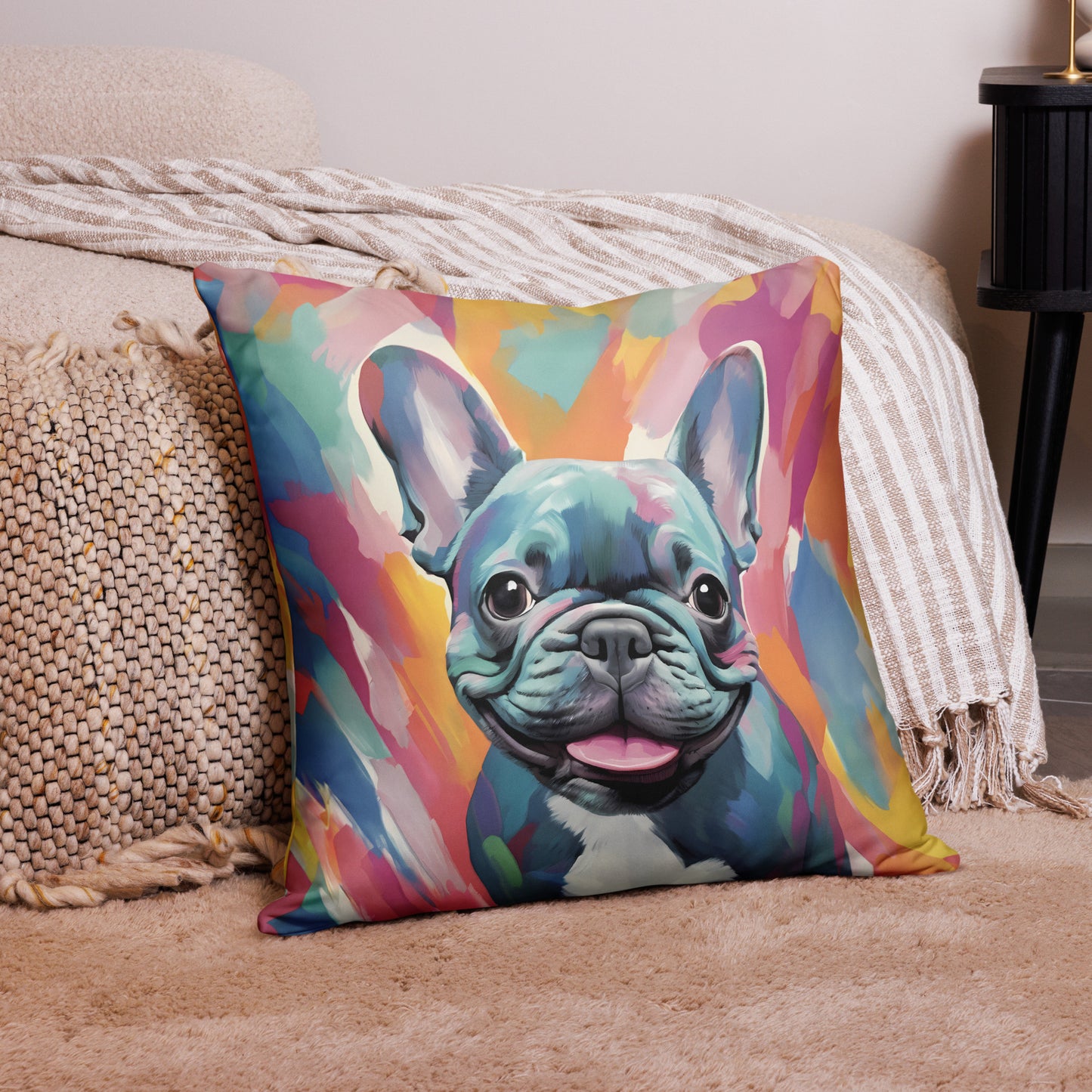 Watercolor Blue Pillow