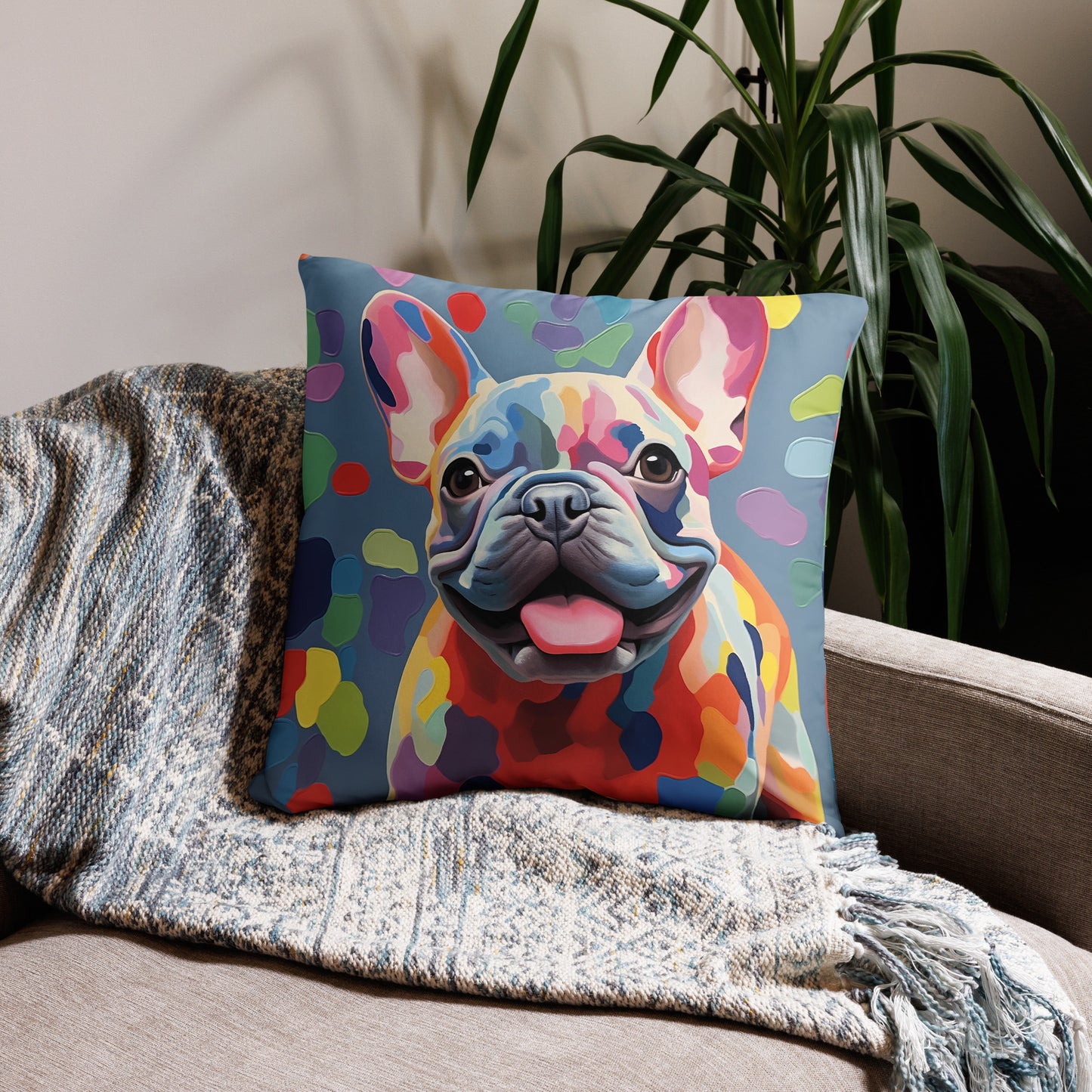 Painted Pal Frenchie Pillow