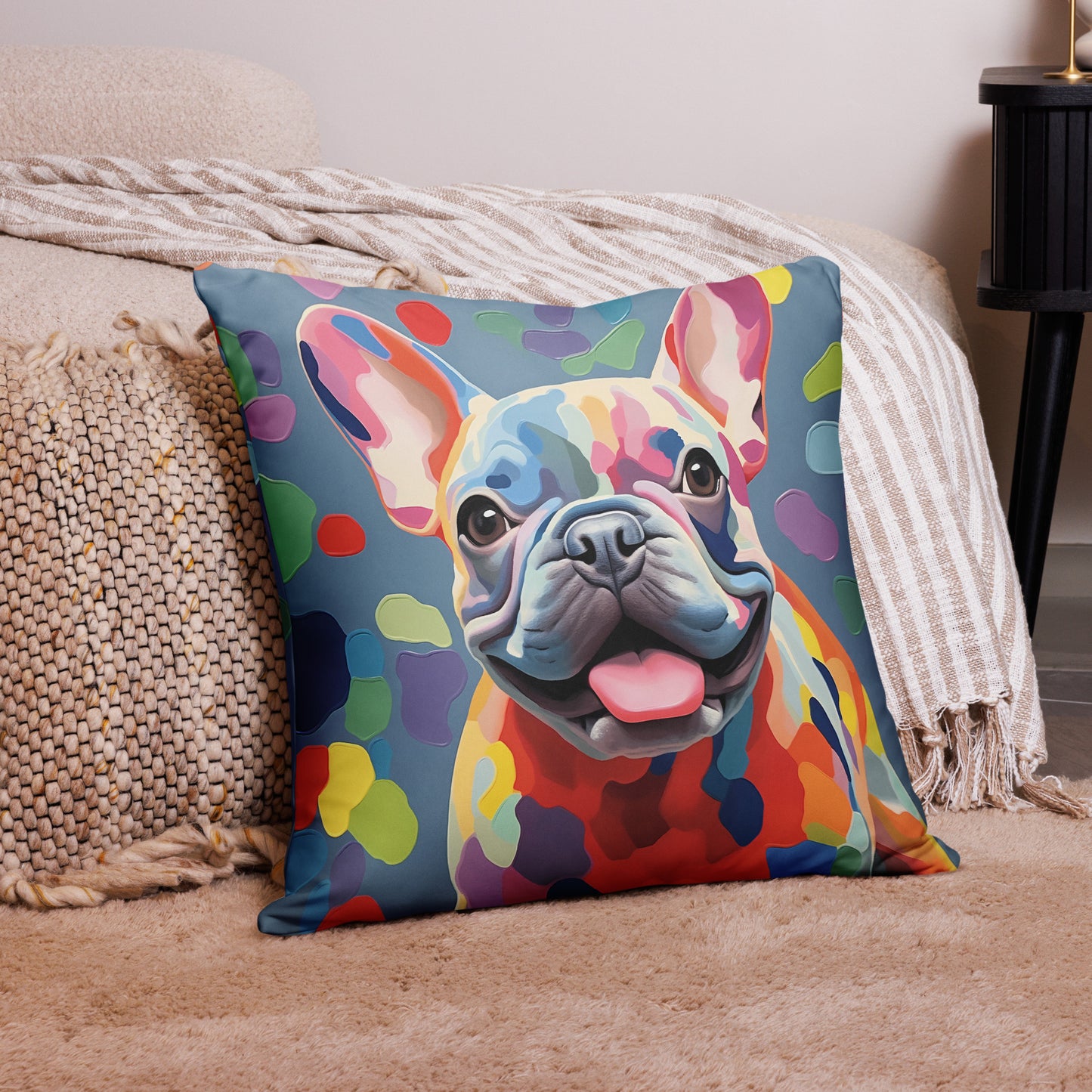 Painted Pal Frenchie Pillow