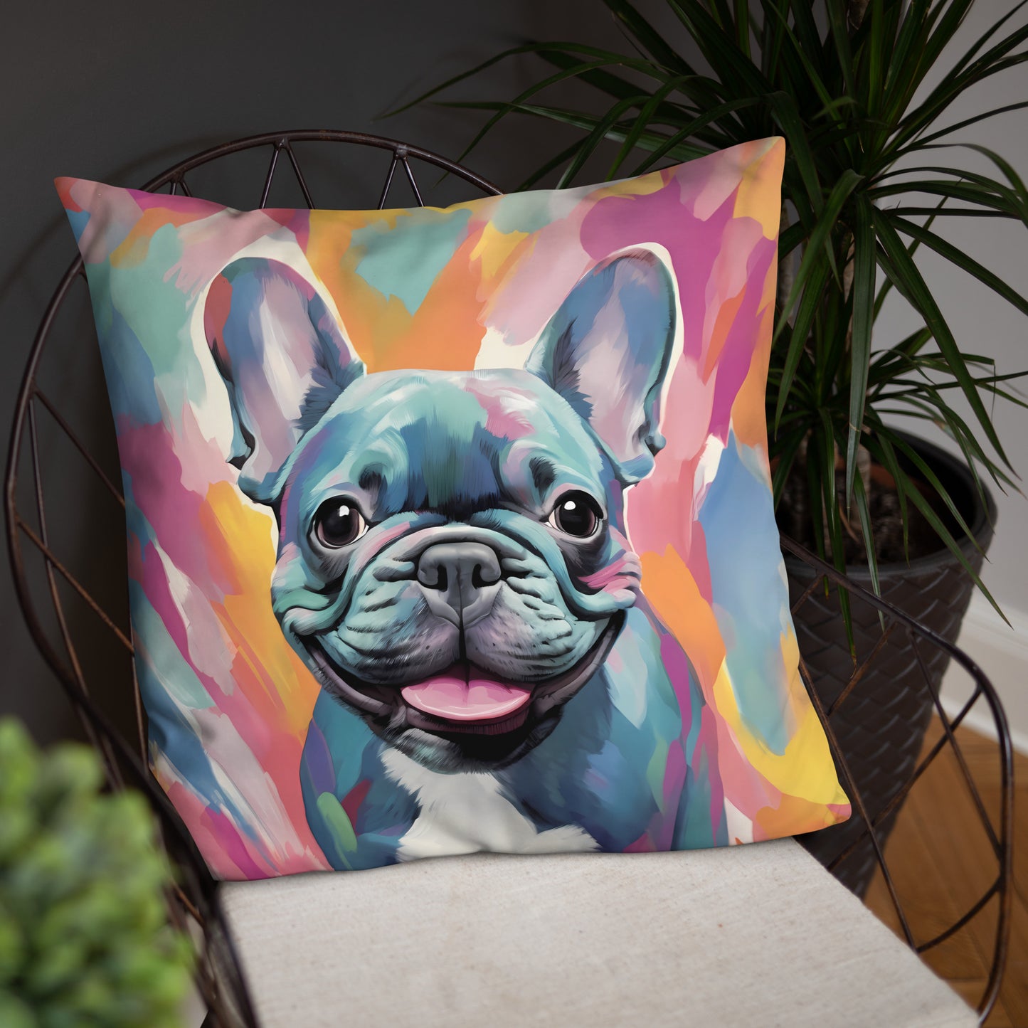 Watercolor Blue Pillow