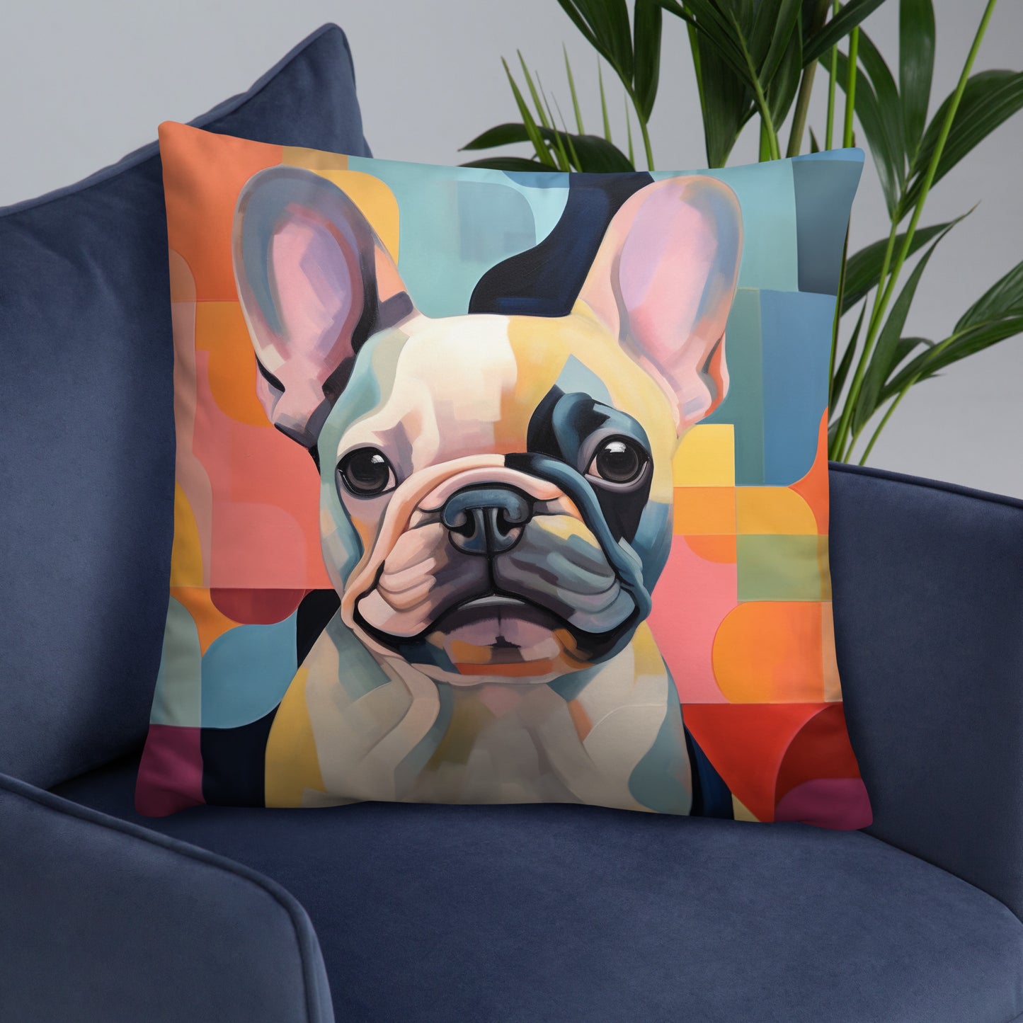 Colorful Tan Pillow