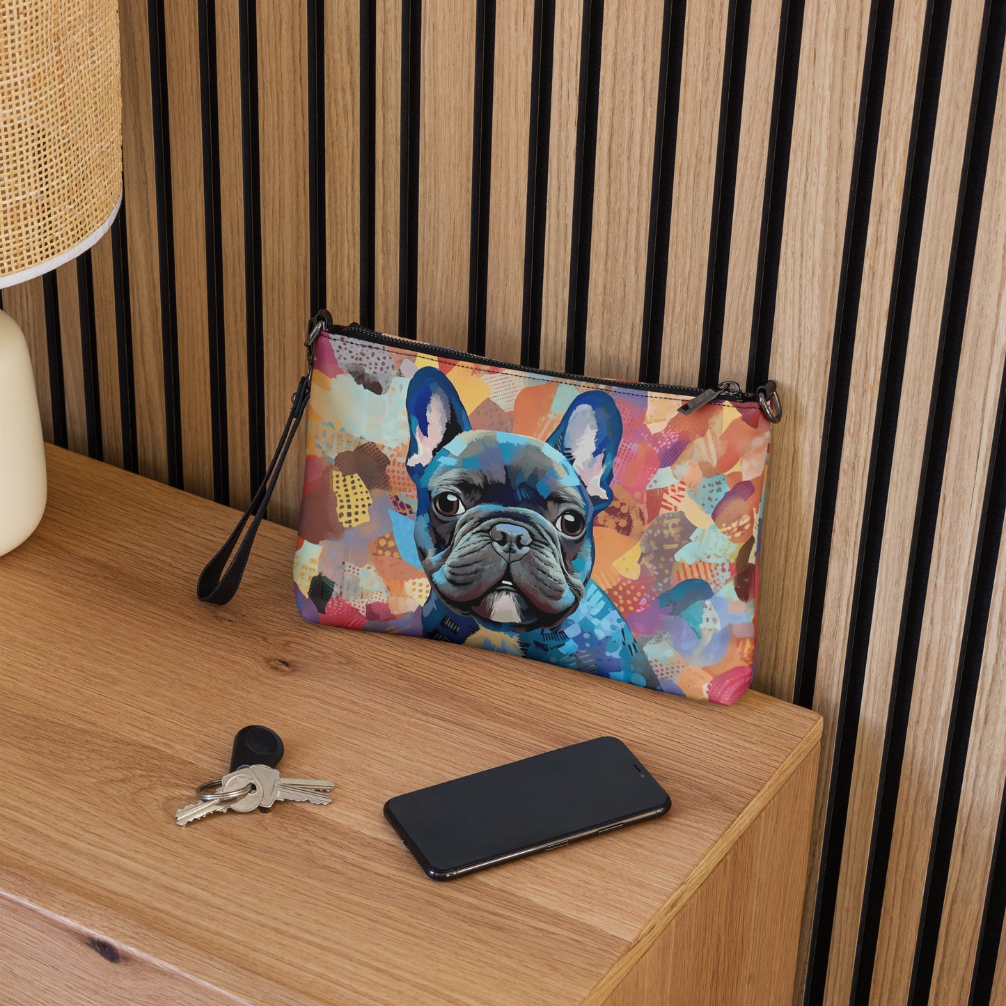 Textile Frenchie Crossbody Bag