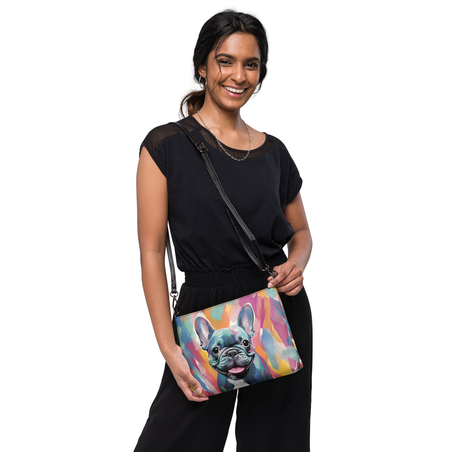 Watercolor Blue Crossbody Bag