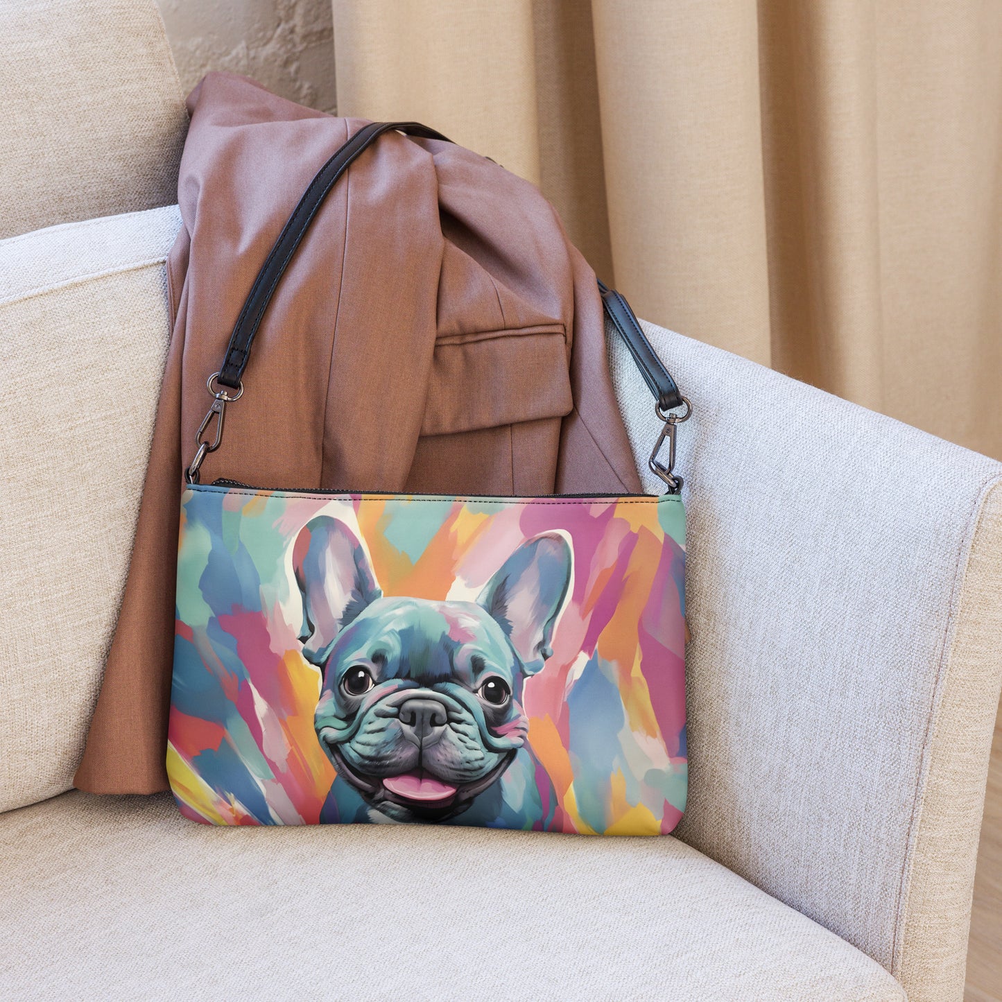 Watercolor Blue Crossbody Bag