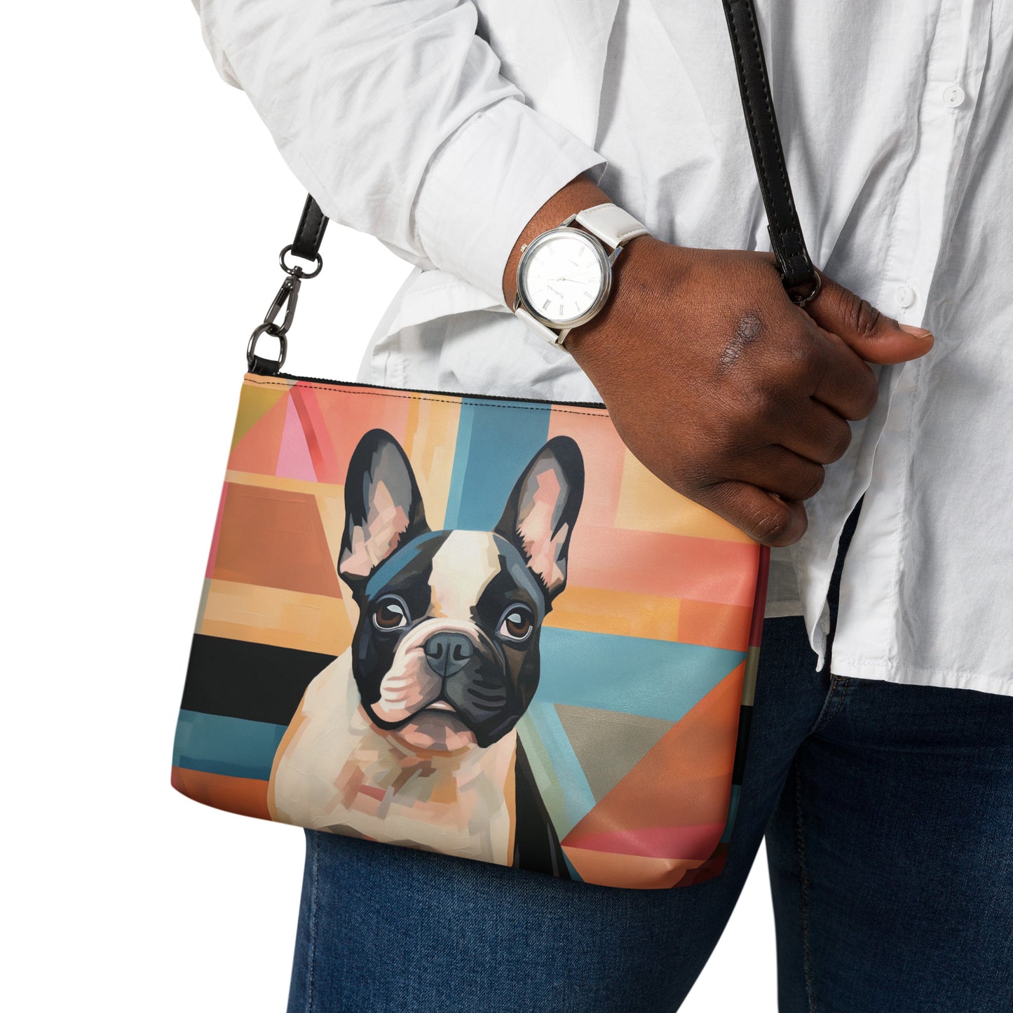 Earth Tone Pied Crossbody Bag
