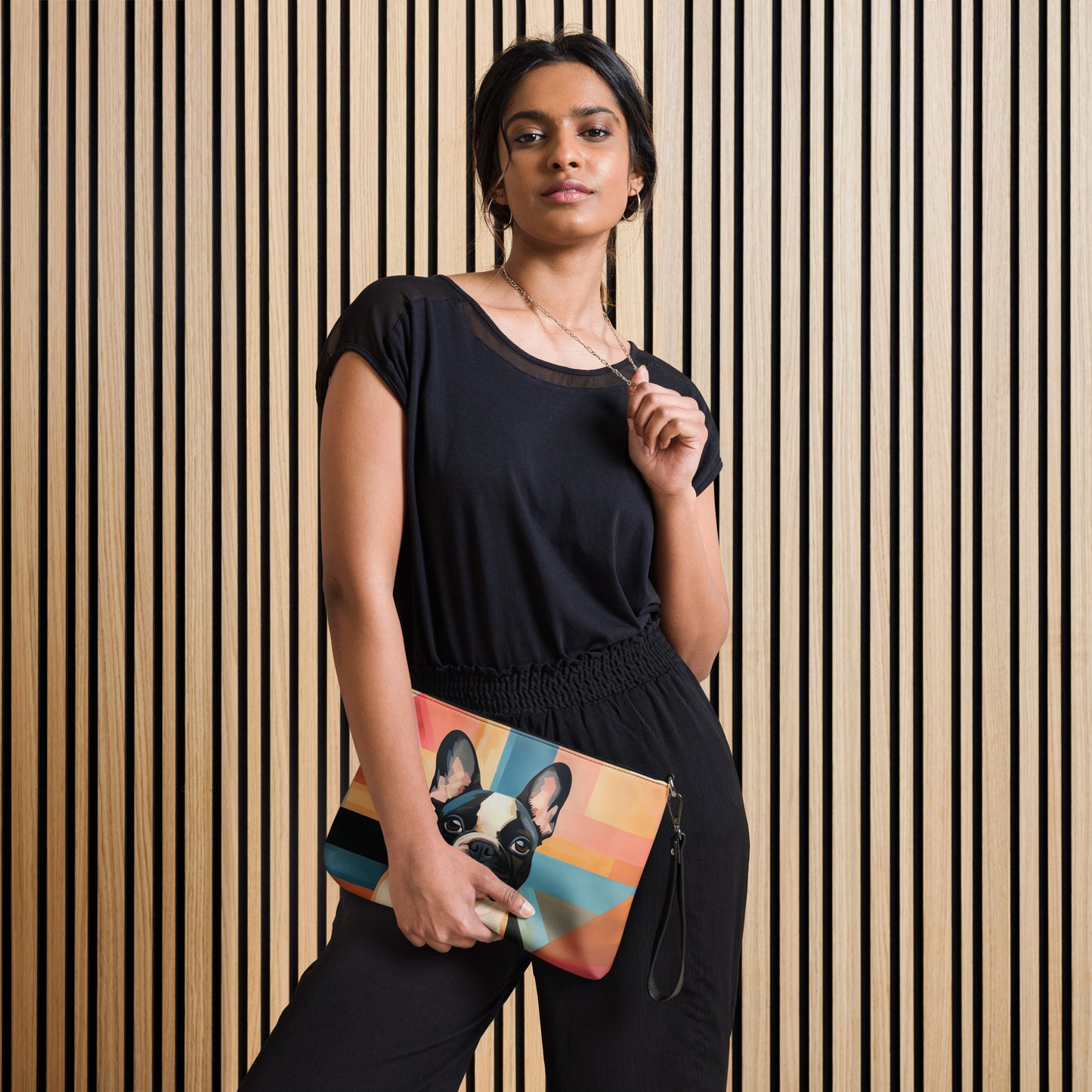 Earth Tone Pied Crossbody Bag