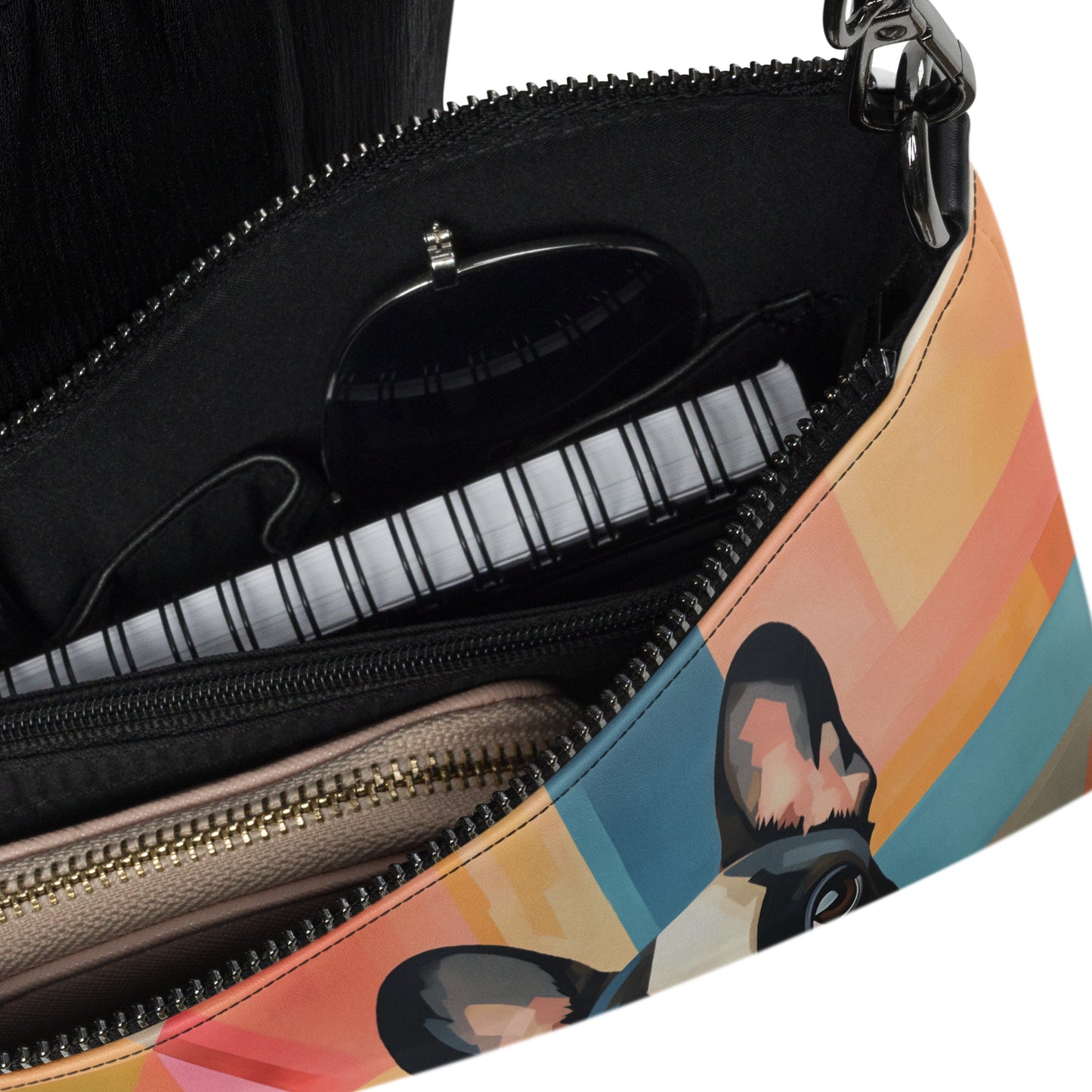 Earth Tone Pied Crossbody Bag