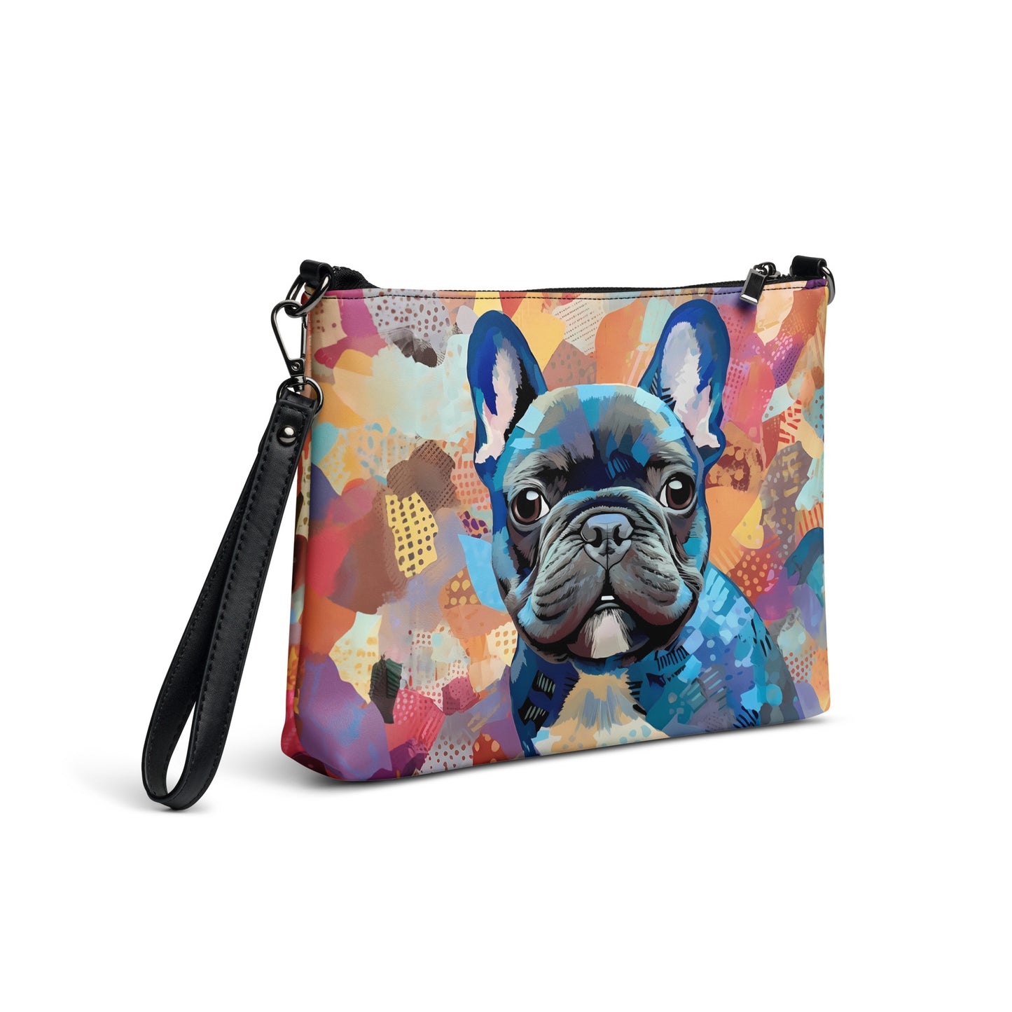 Textile Frenchie Crossbody Bag