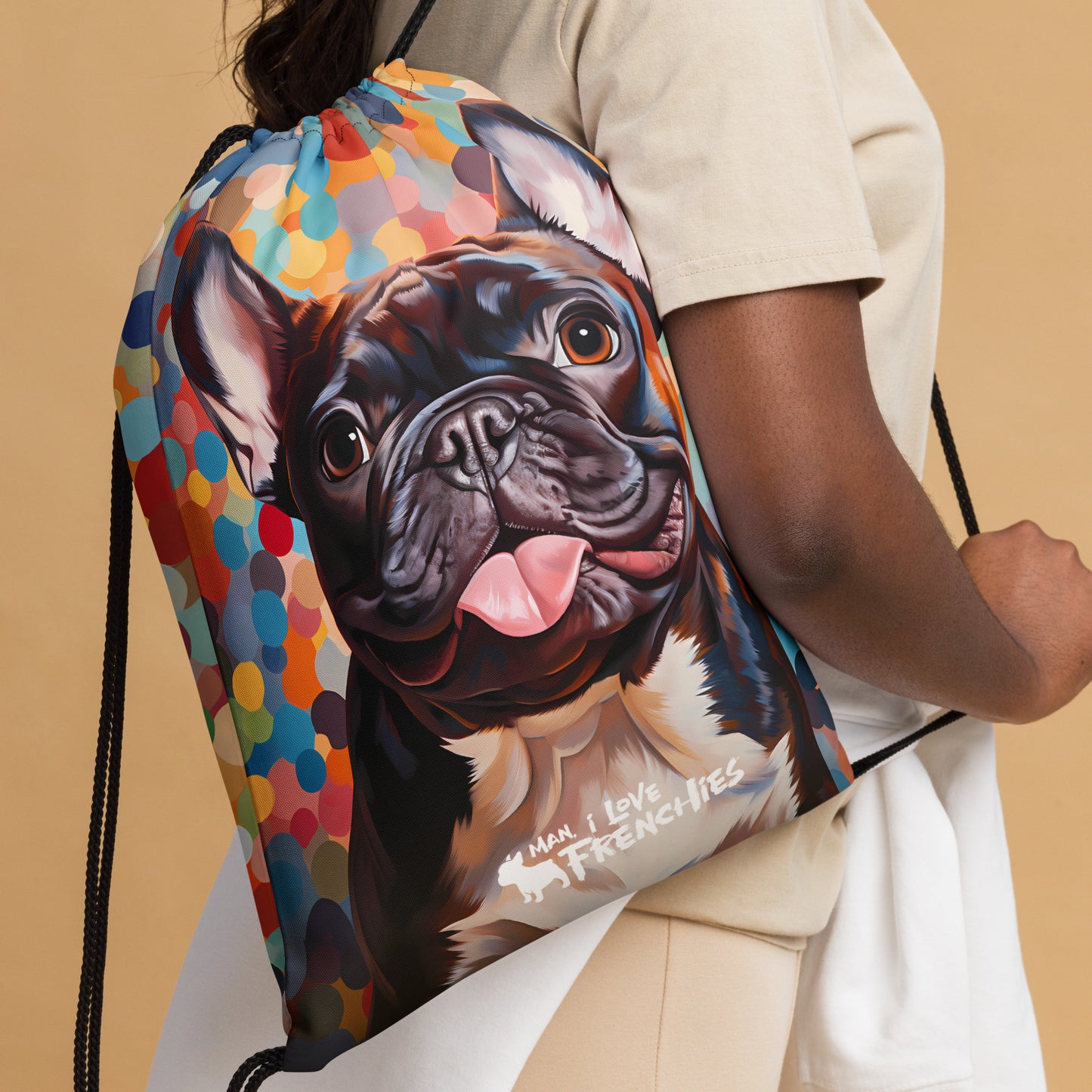 Brindle Drawstring bag