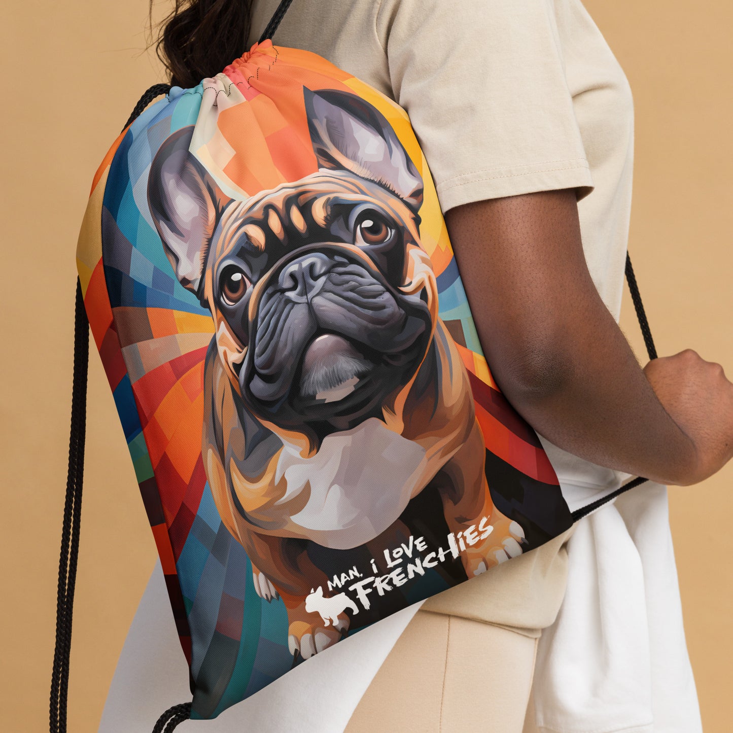 Fawn helix Drawstring bag
