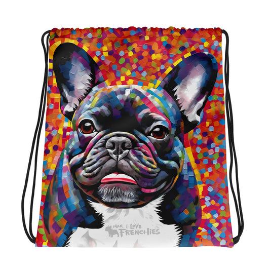 Red Brindle Drawstring Bag