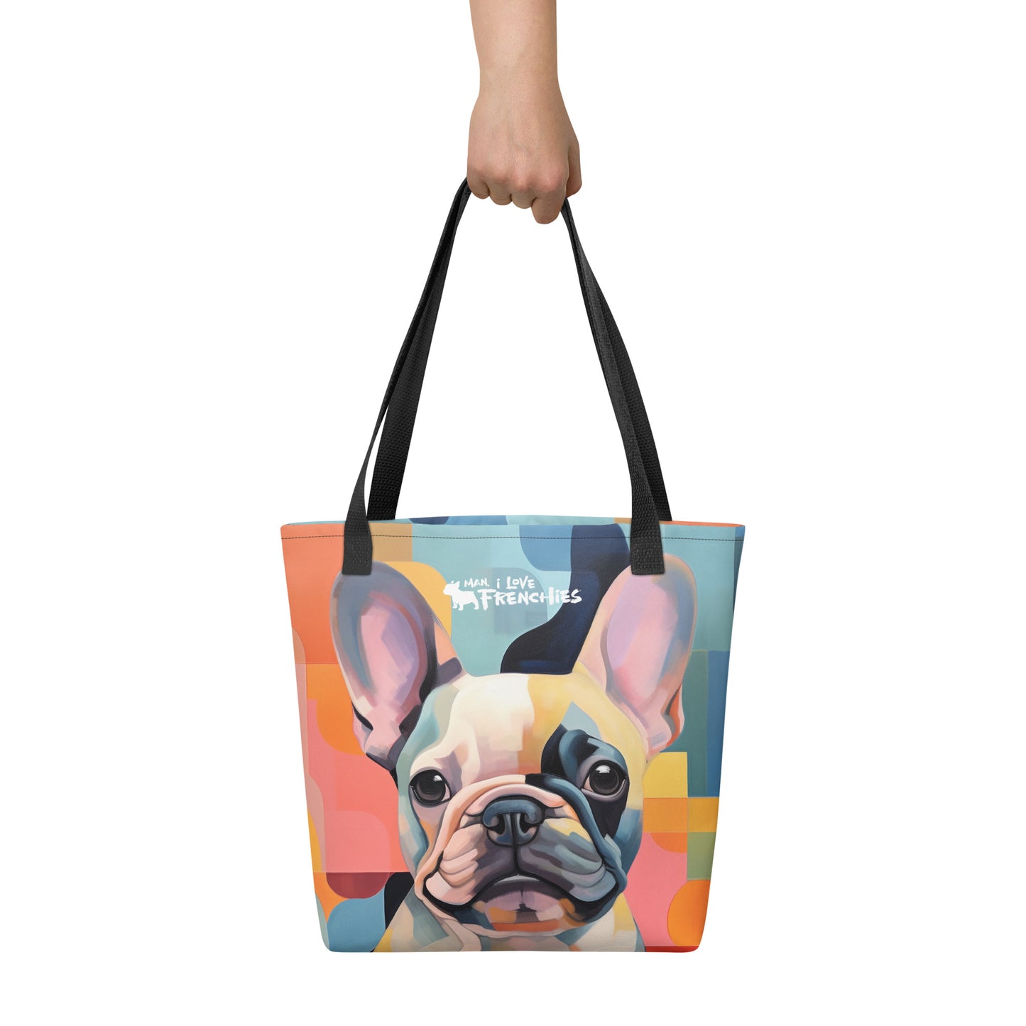 Colorful Tan Tote Bag