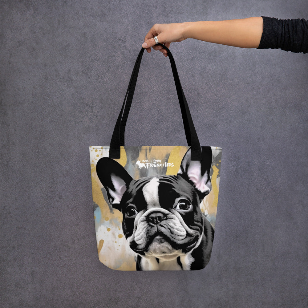 Gold Pied Tote Bag