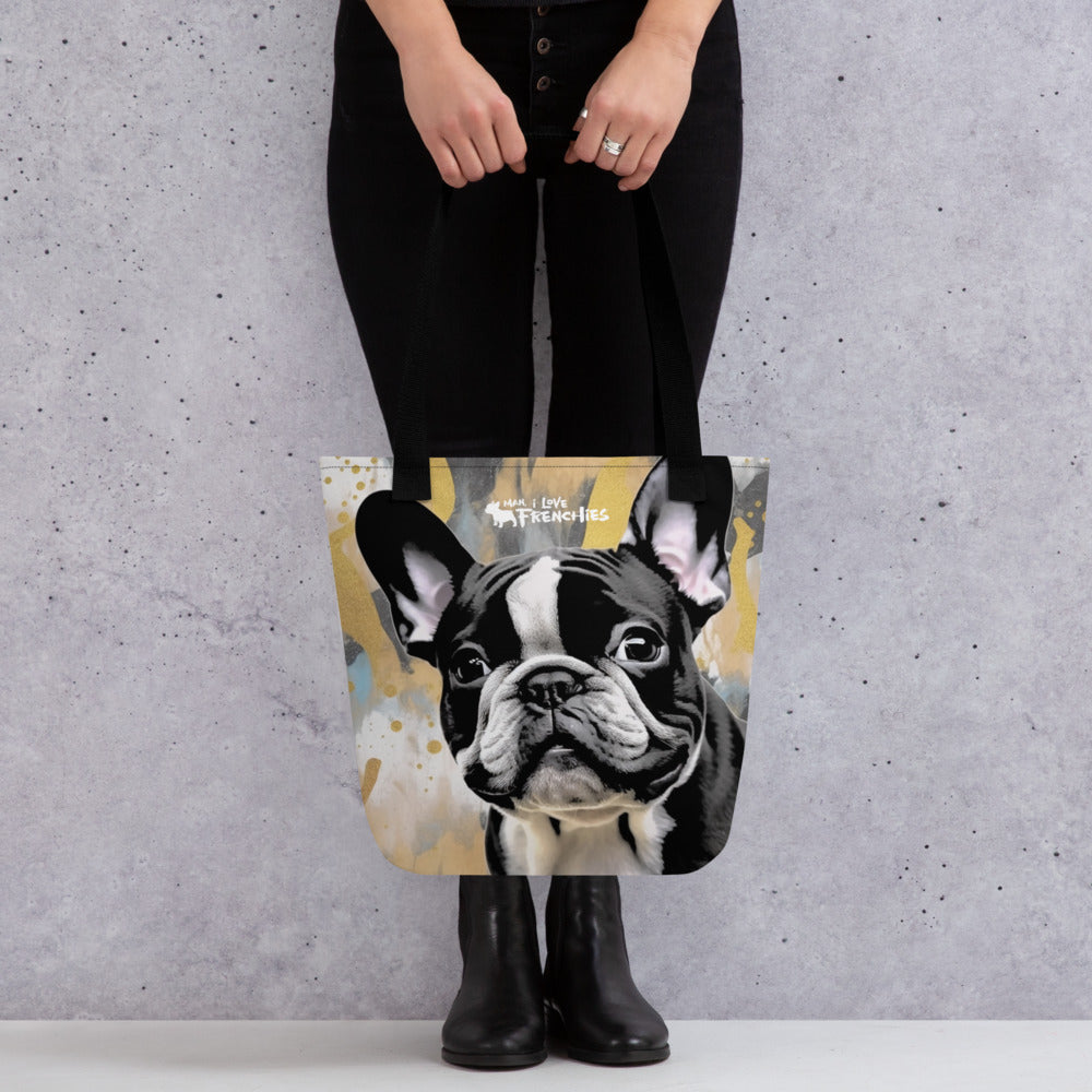 Gold Pied Tote Bag
