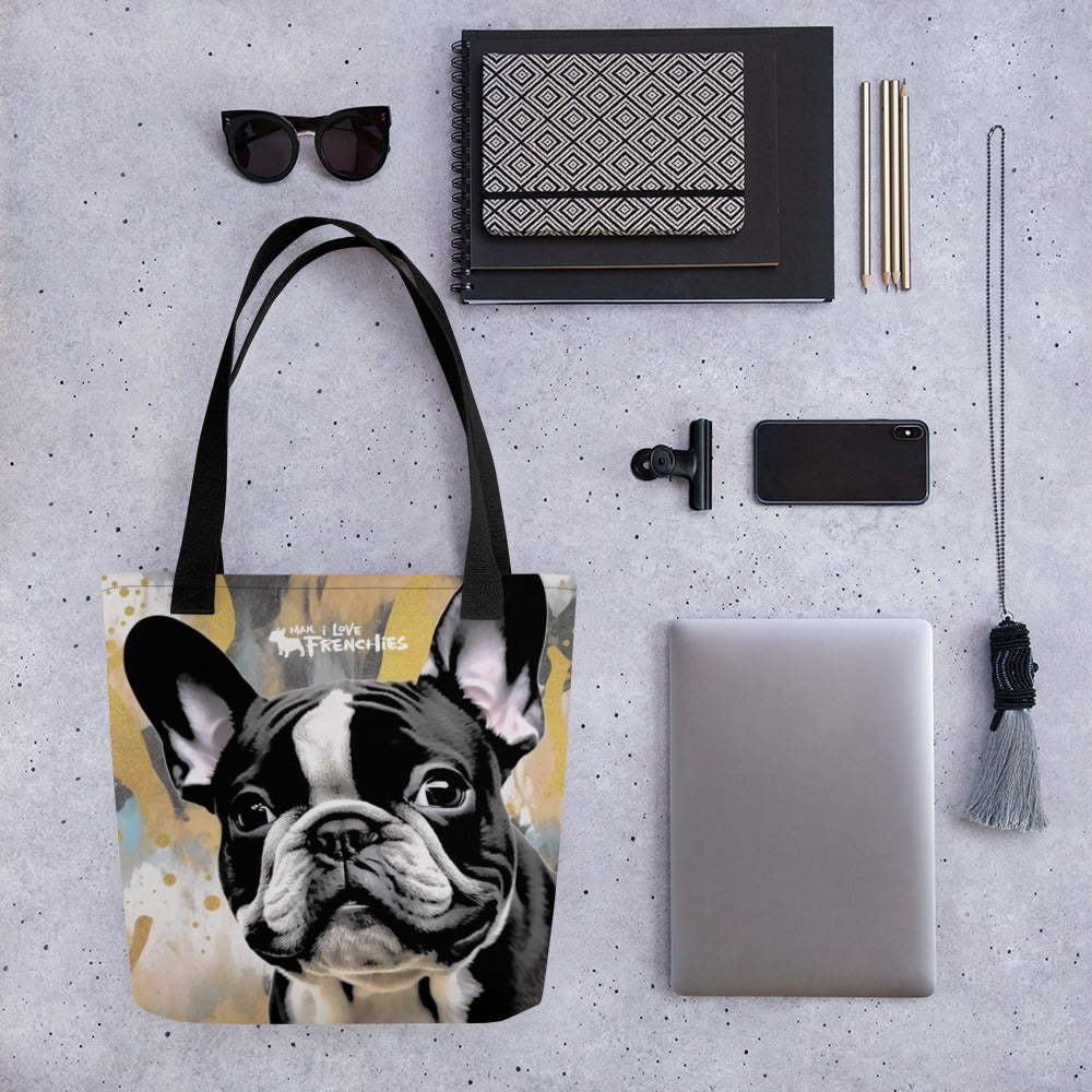 Gold Pied Tote Bag