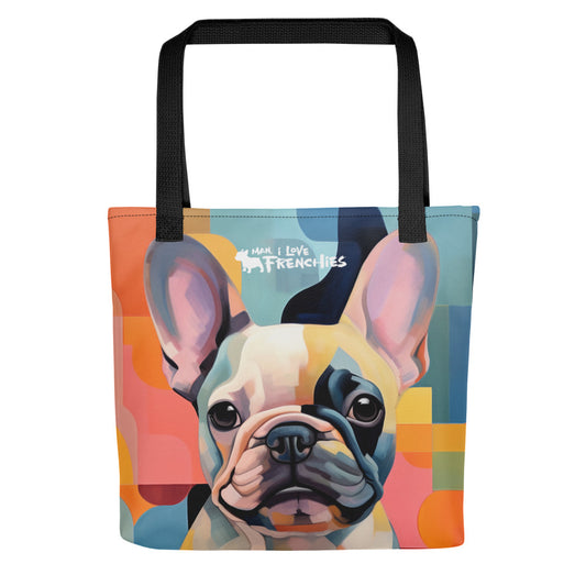 Colorful Tan Tote Bag
