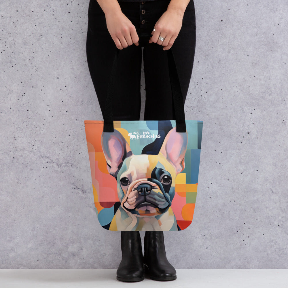 Colorful Tan Tote Bag