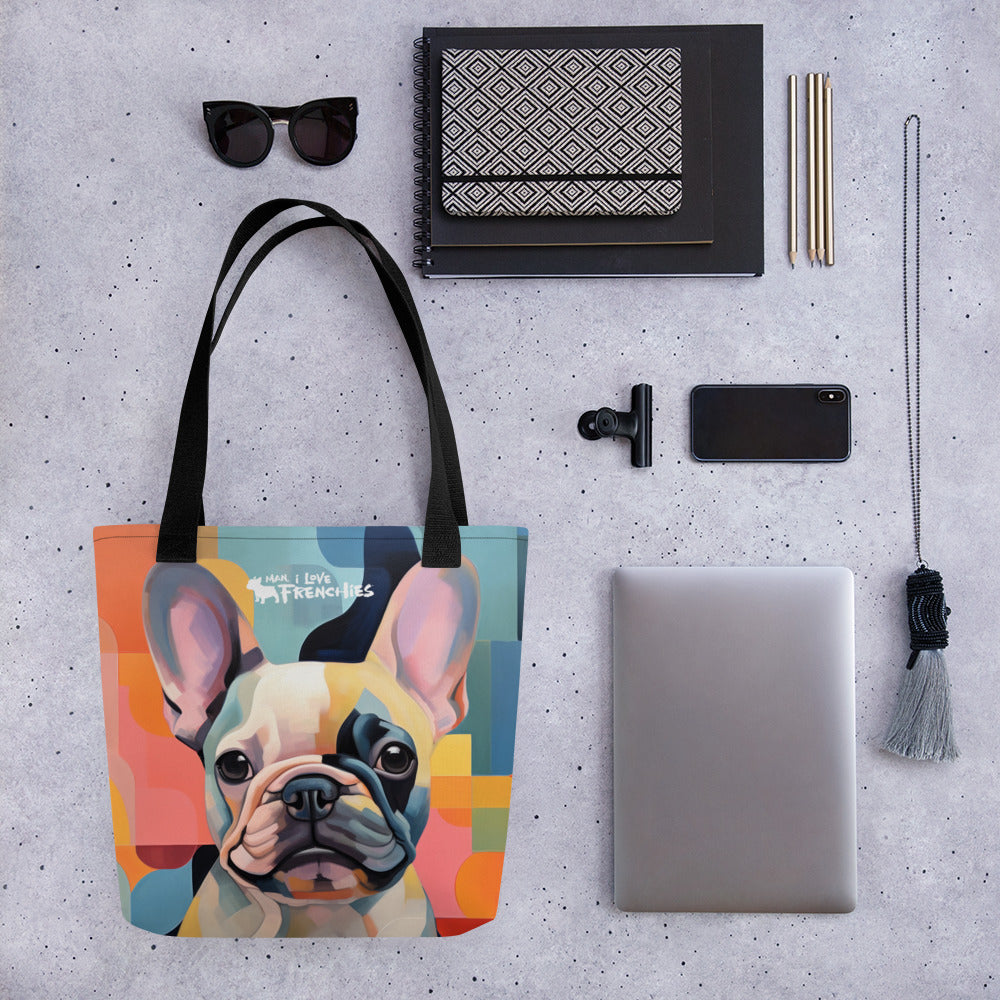 Colorful Tan Tote Bag