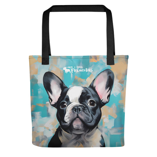Blue Pied Tote Bag