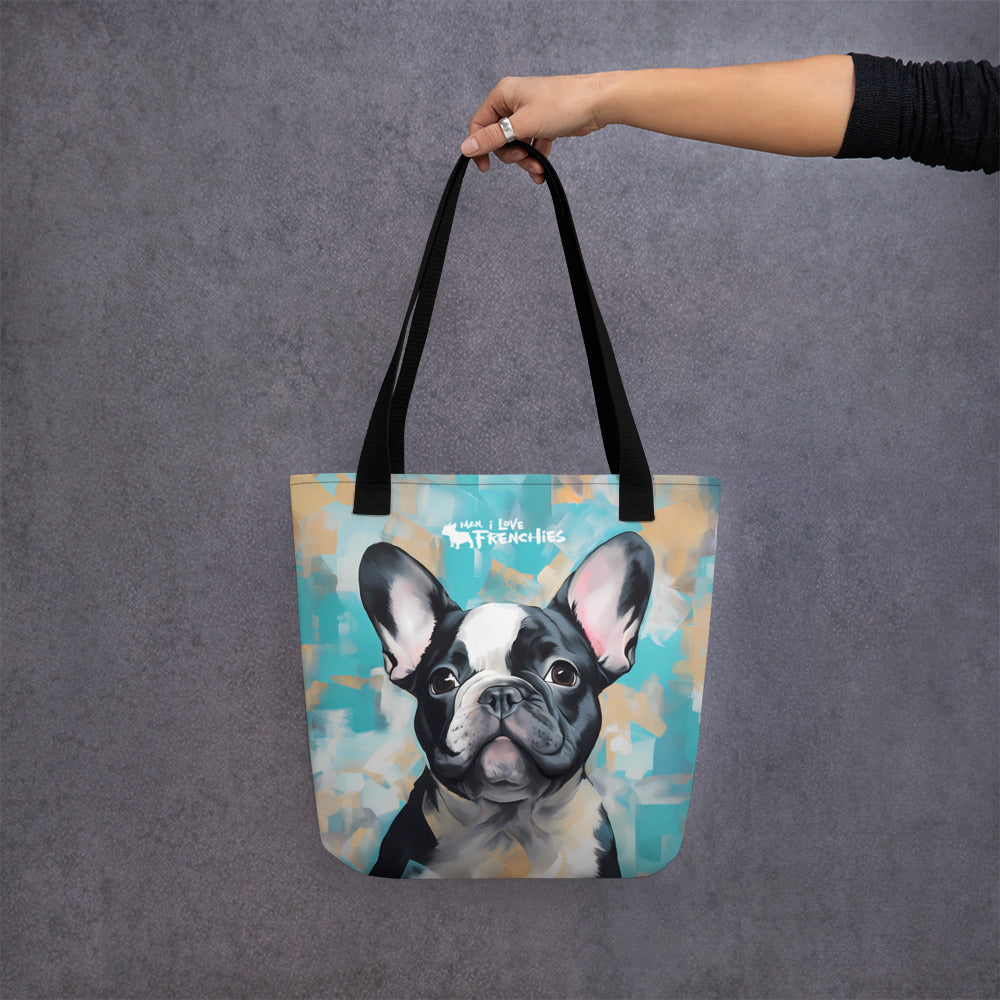 Blue Pied Tote Bag