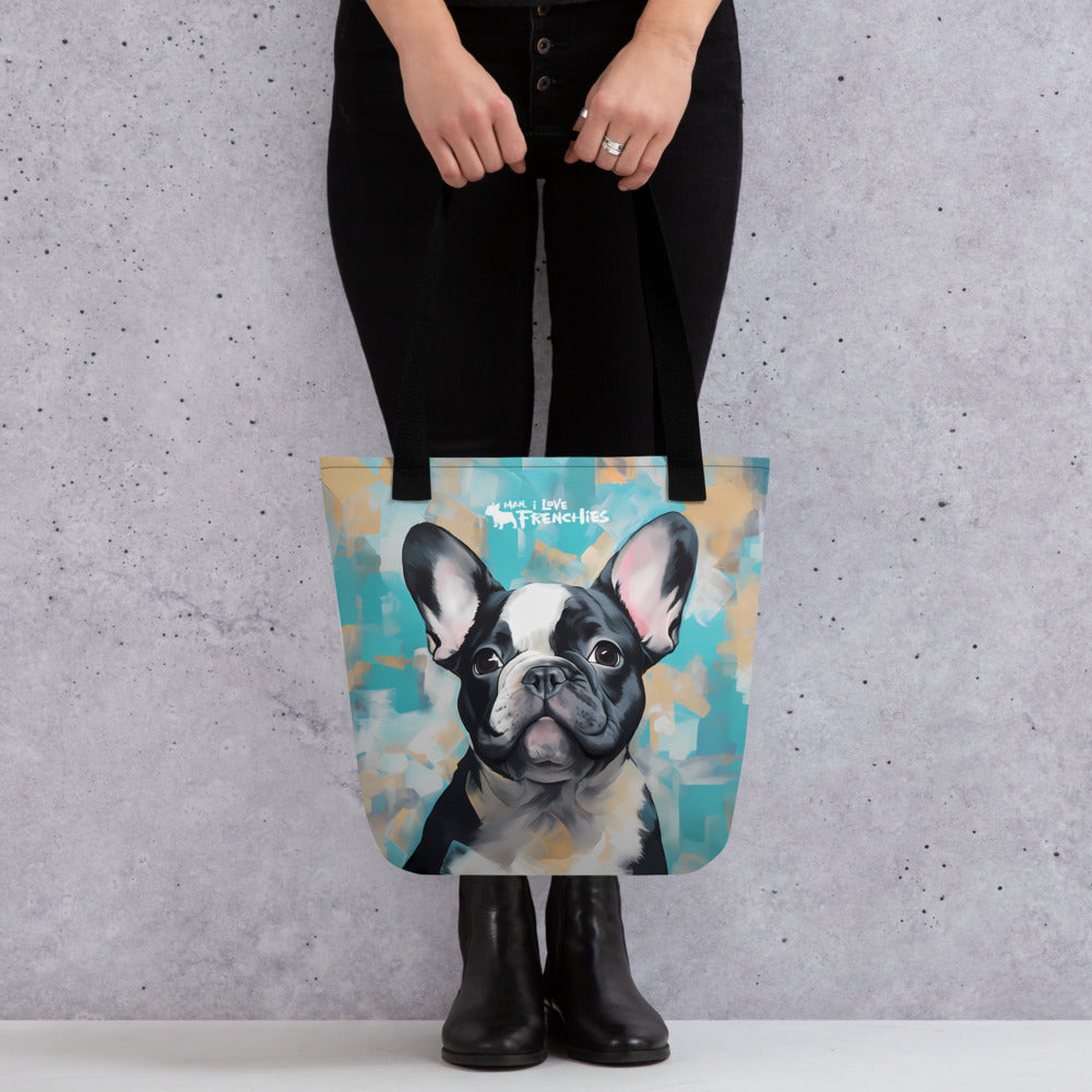Blue Pied Tote Bag