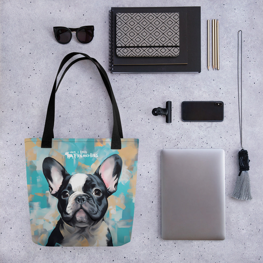 Blue Pied Tote Bag