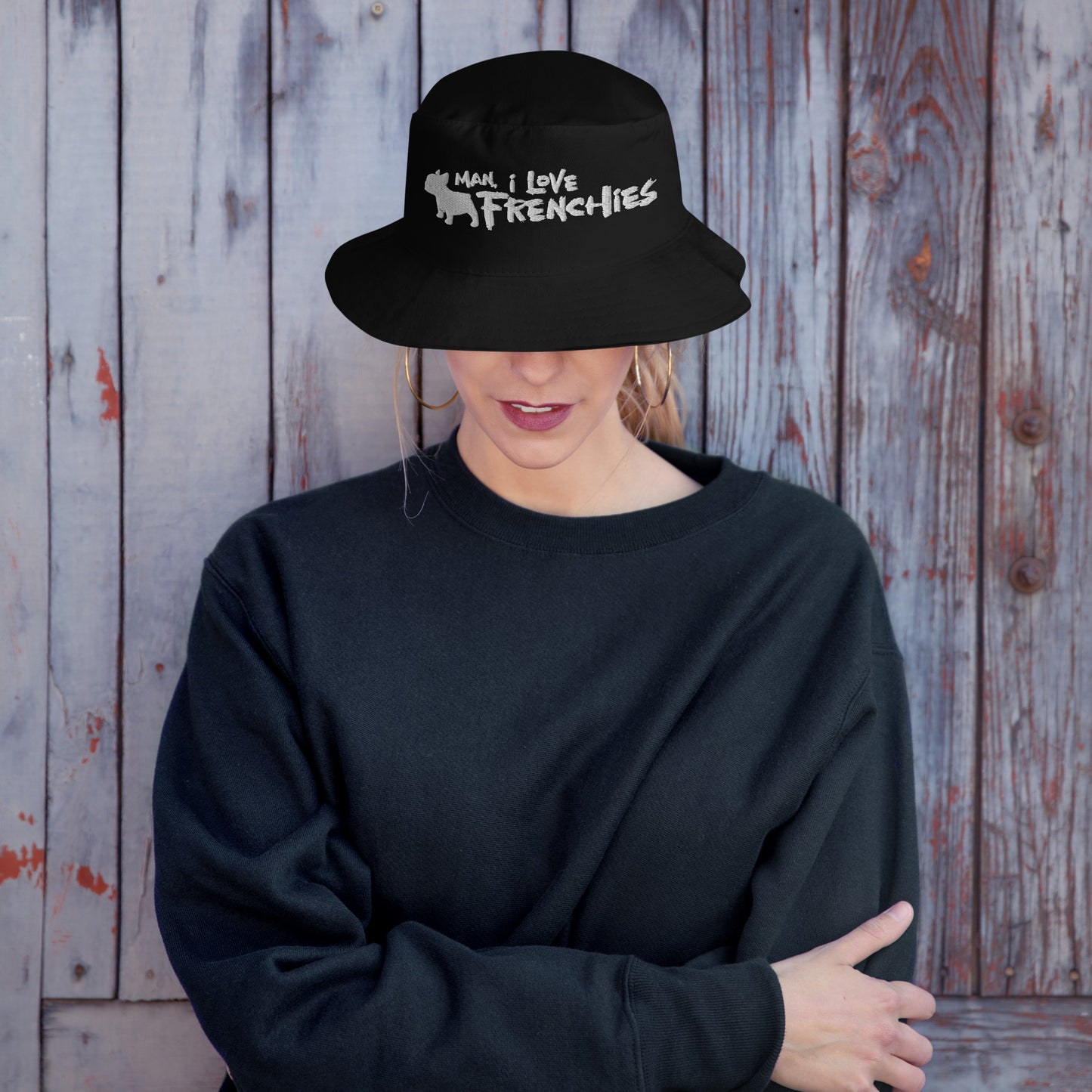 Man, I Love Frenchies Bucket Hat