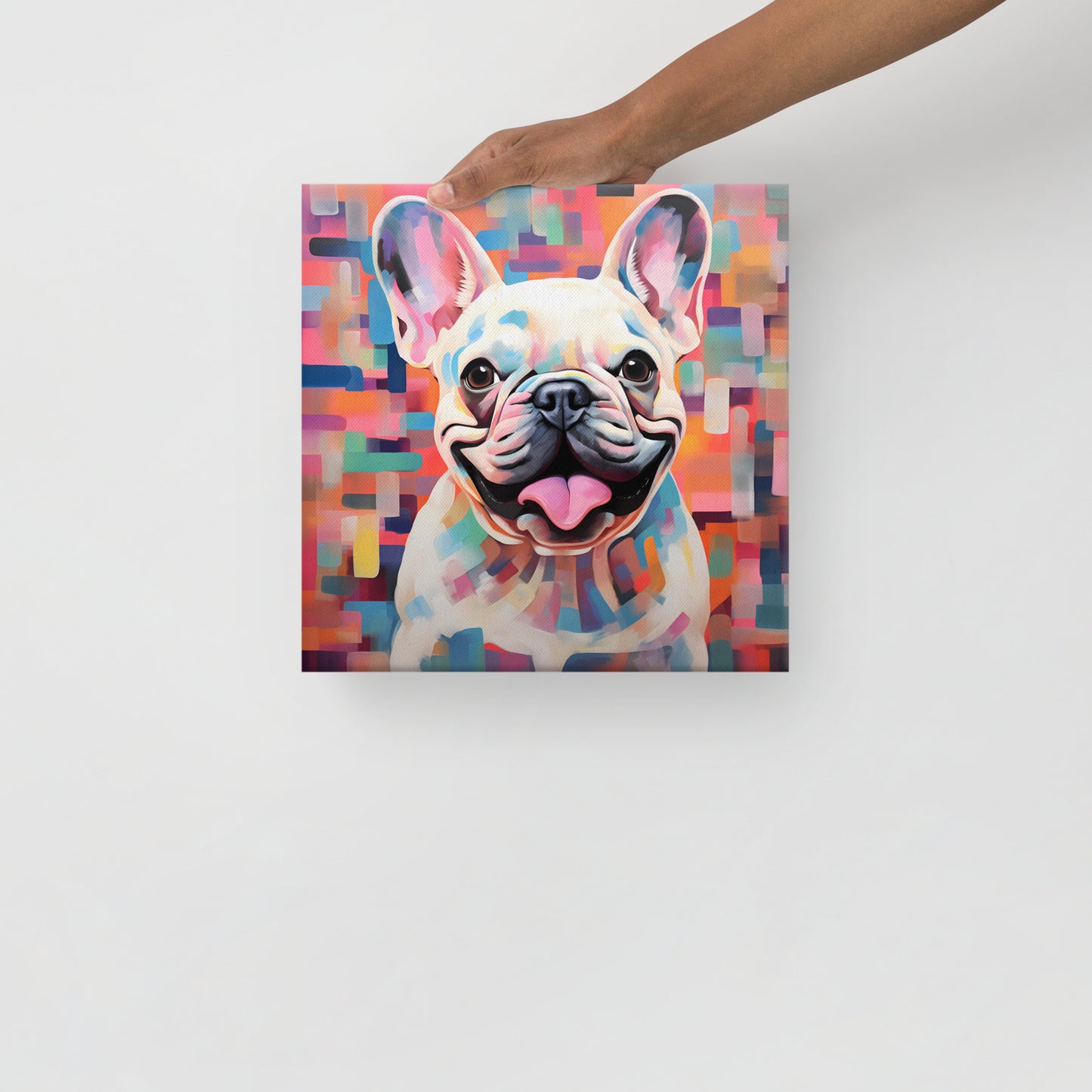 Pixelated Pup Canvas Art