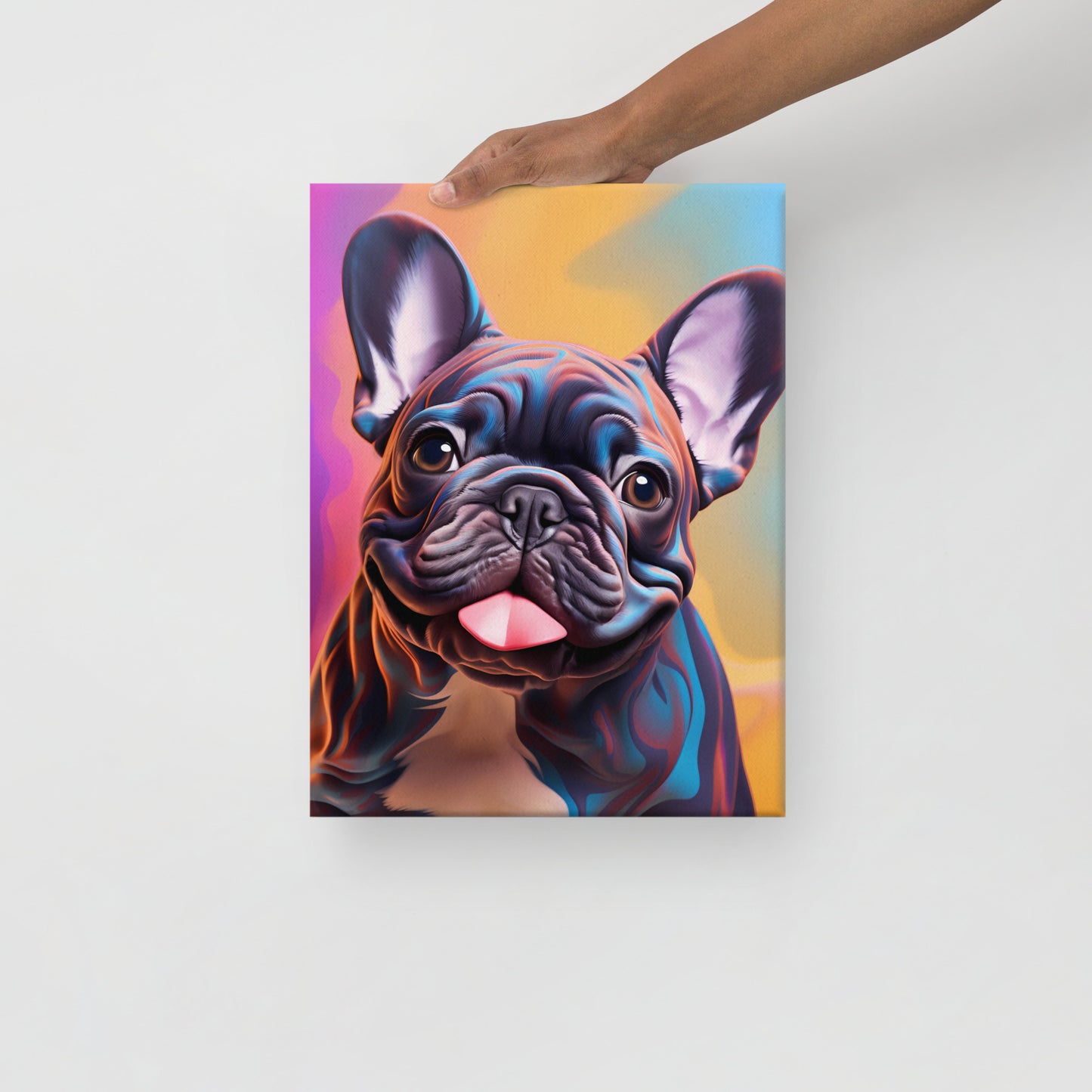 Frenchie's Gradient Grin - Canvas