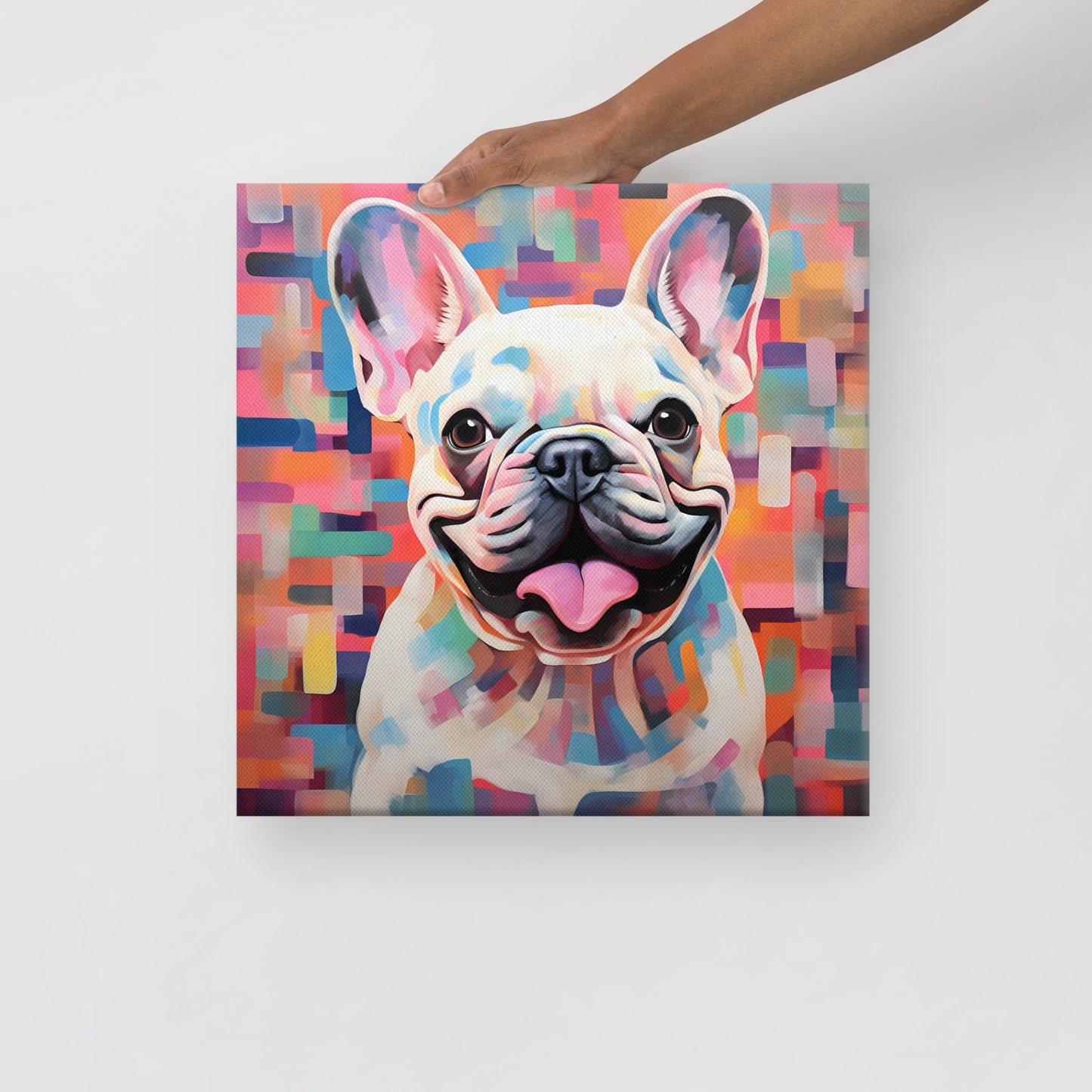 Pixelated Pup Canvas Art