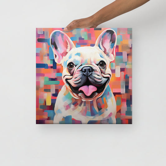 Pixelated Pup Canvas Art