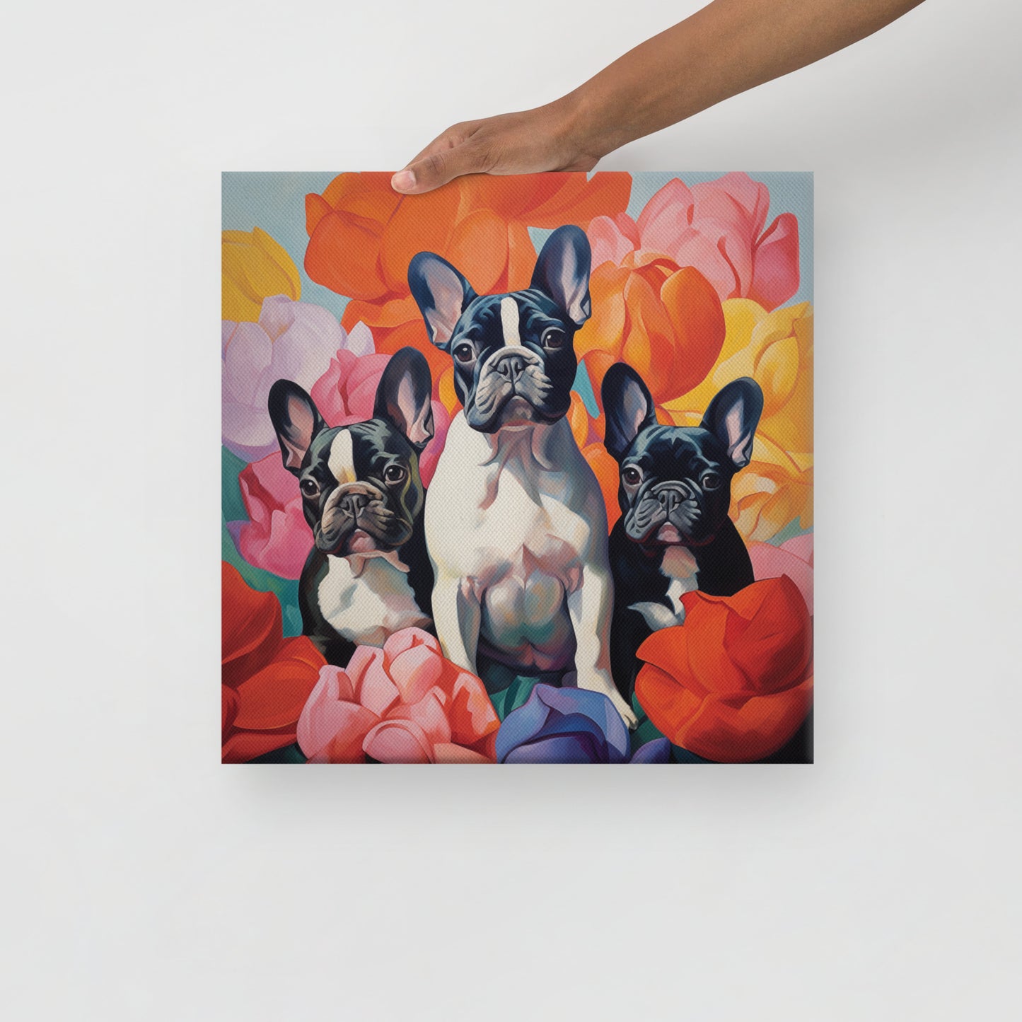Three Flowers Canvas