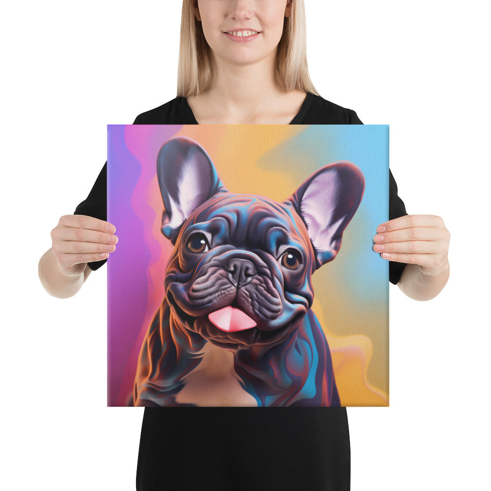 Frenchie's Gradient Grin - Canvas