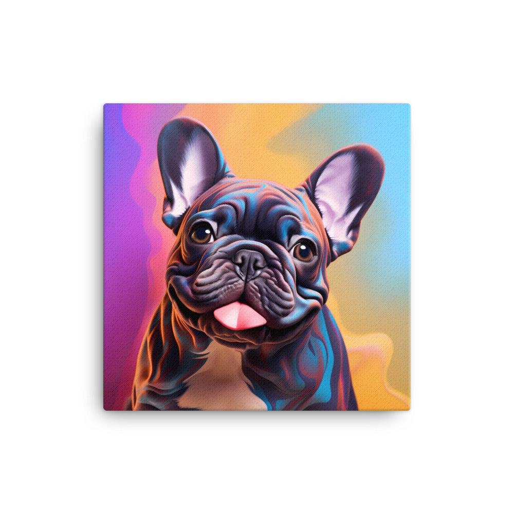 Frenchie's Gradient Grin - Canvas