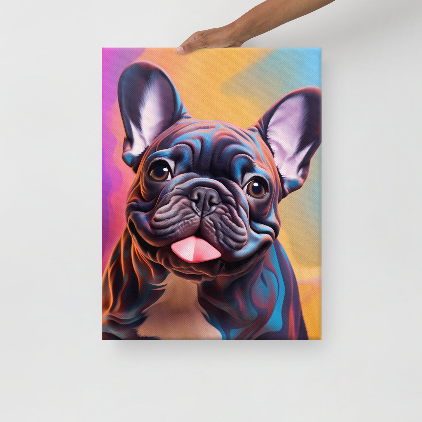 Frenchie's Gradient Grin - Canvas