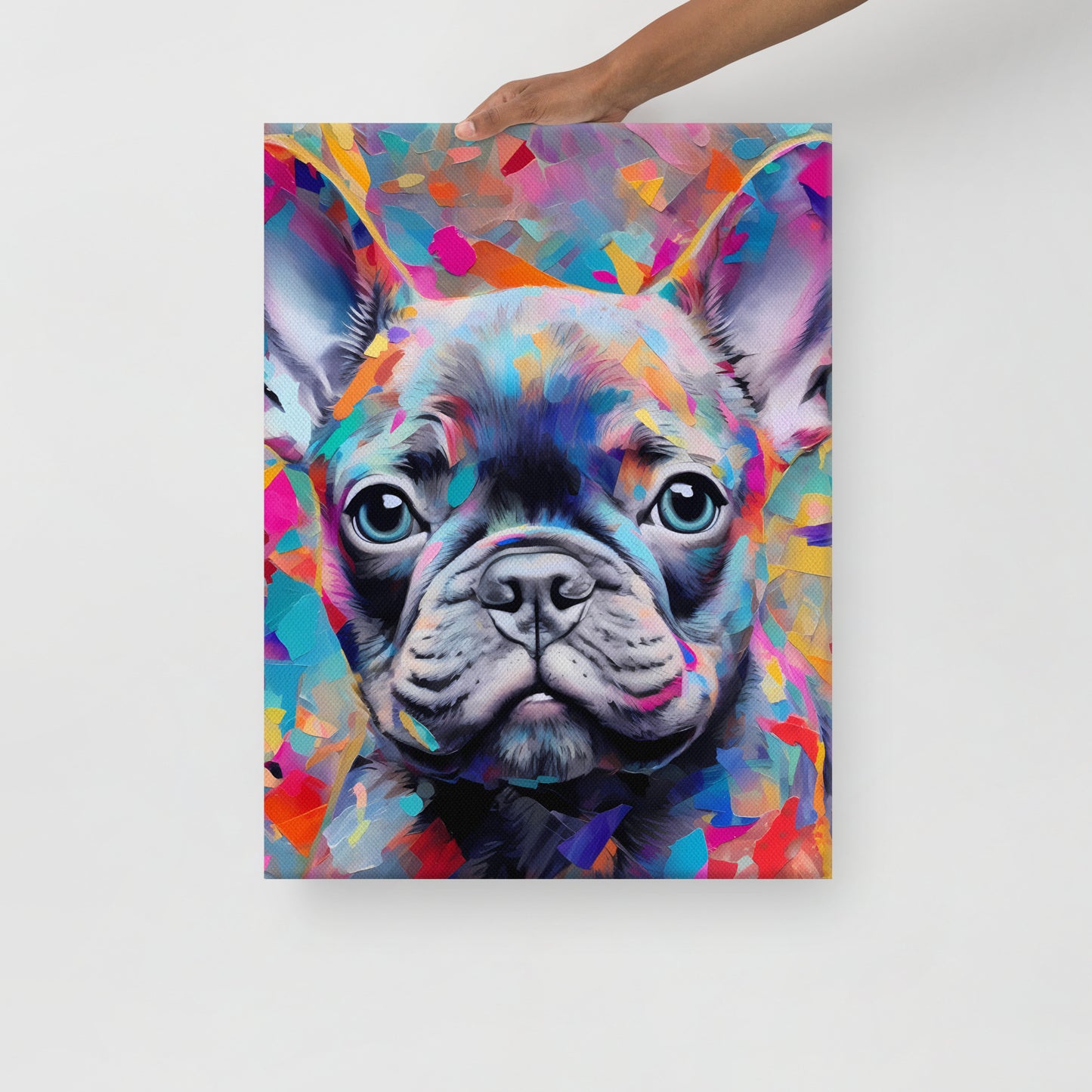 Abstract Azure Canvas Art