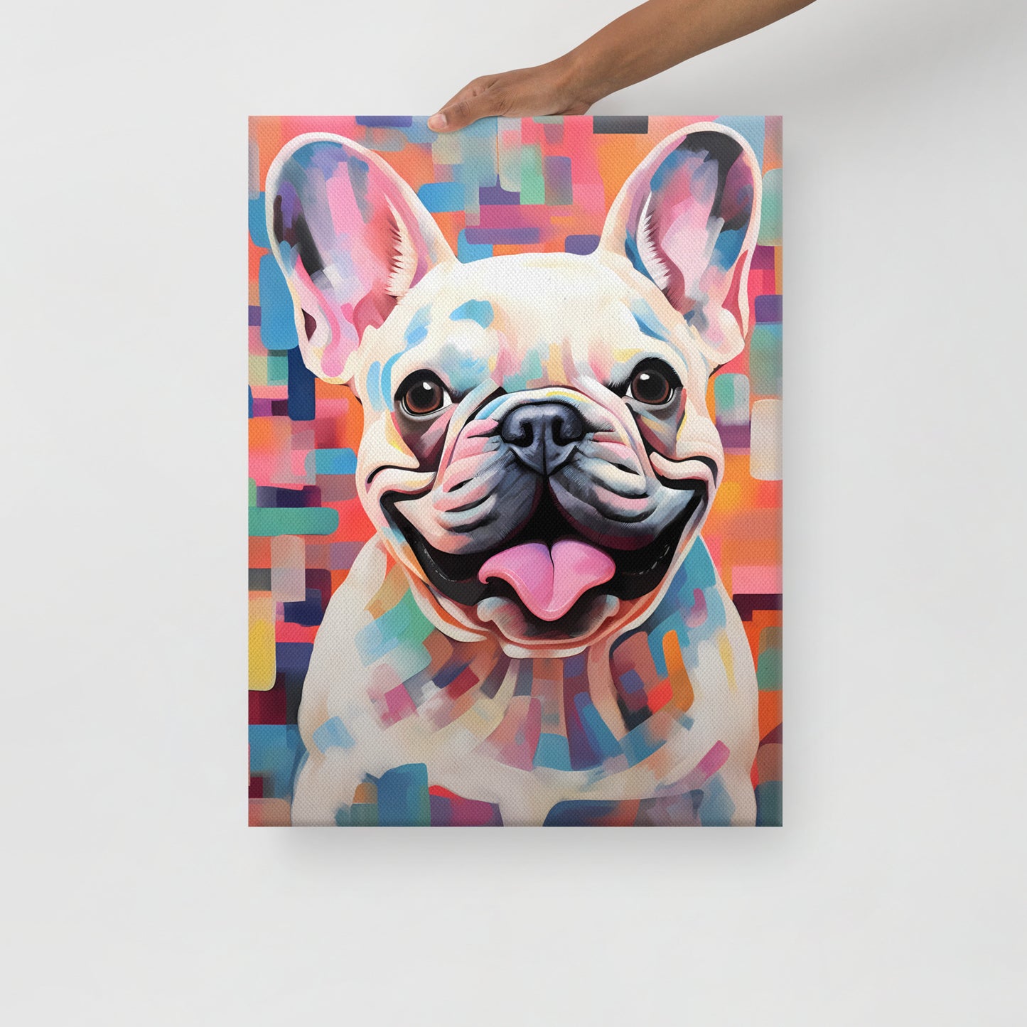Pixelated Pup Canvas Art
