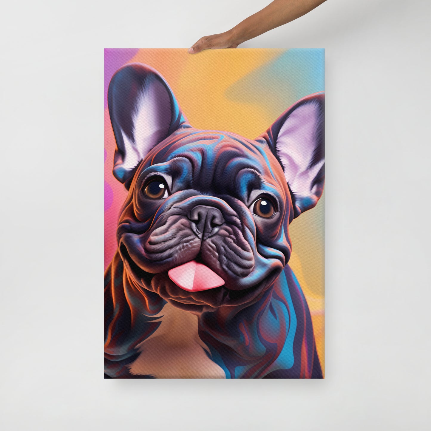Frenchie's Gradient Grin - Canvas