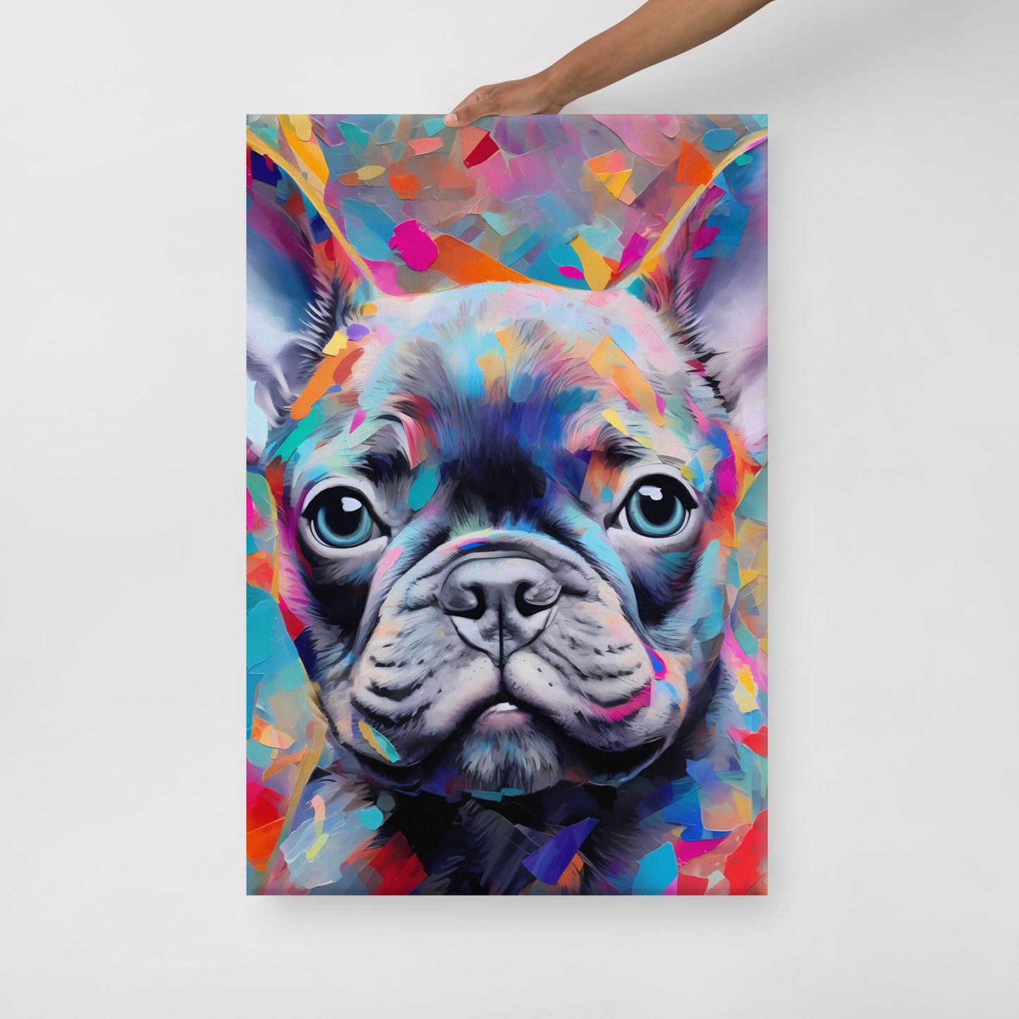 Abstract Azure Canvas Art