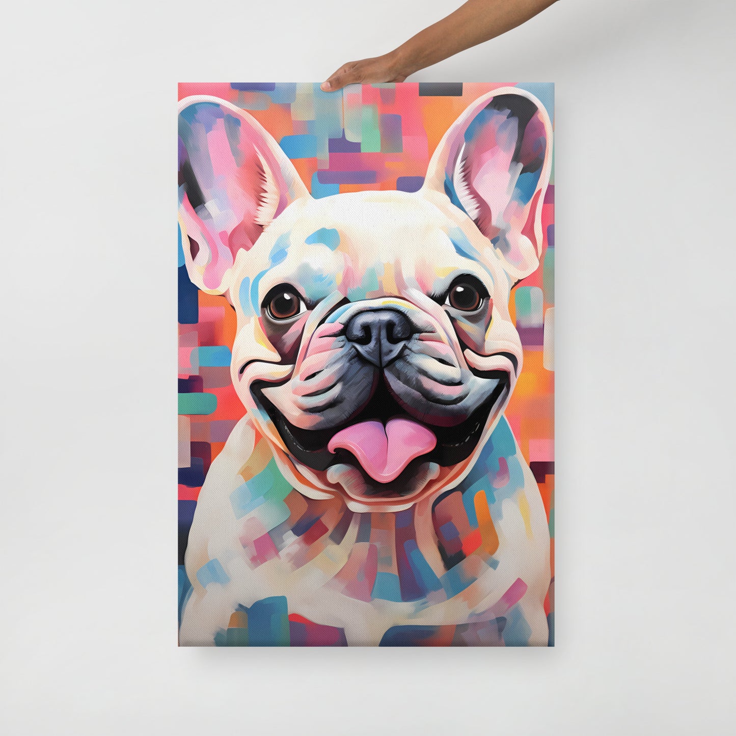 Pixelated Pup Canvas Art