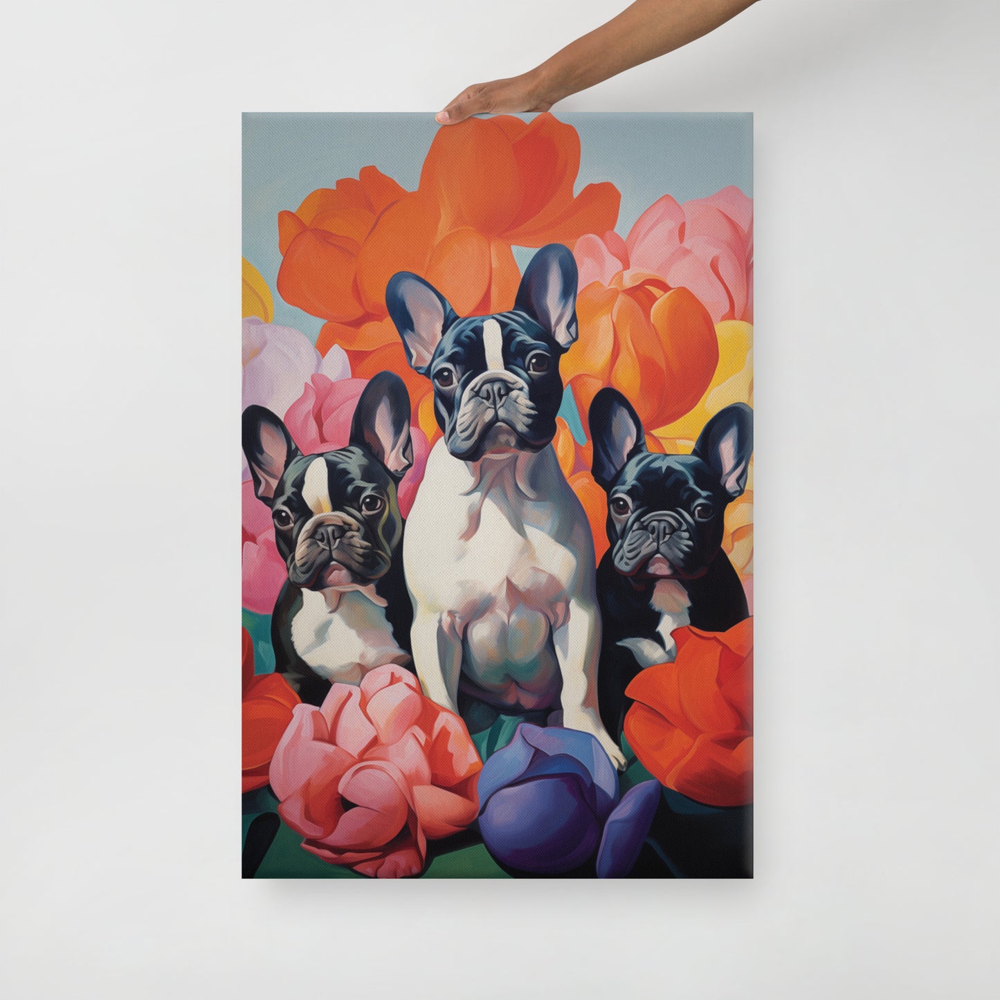 Three Flowers Canvas