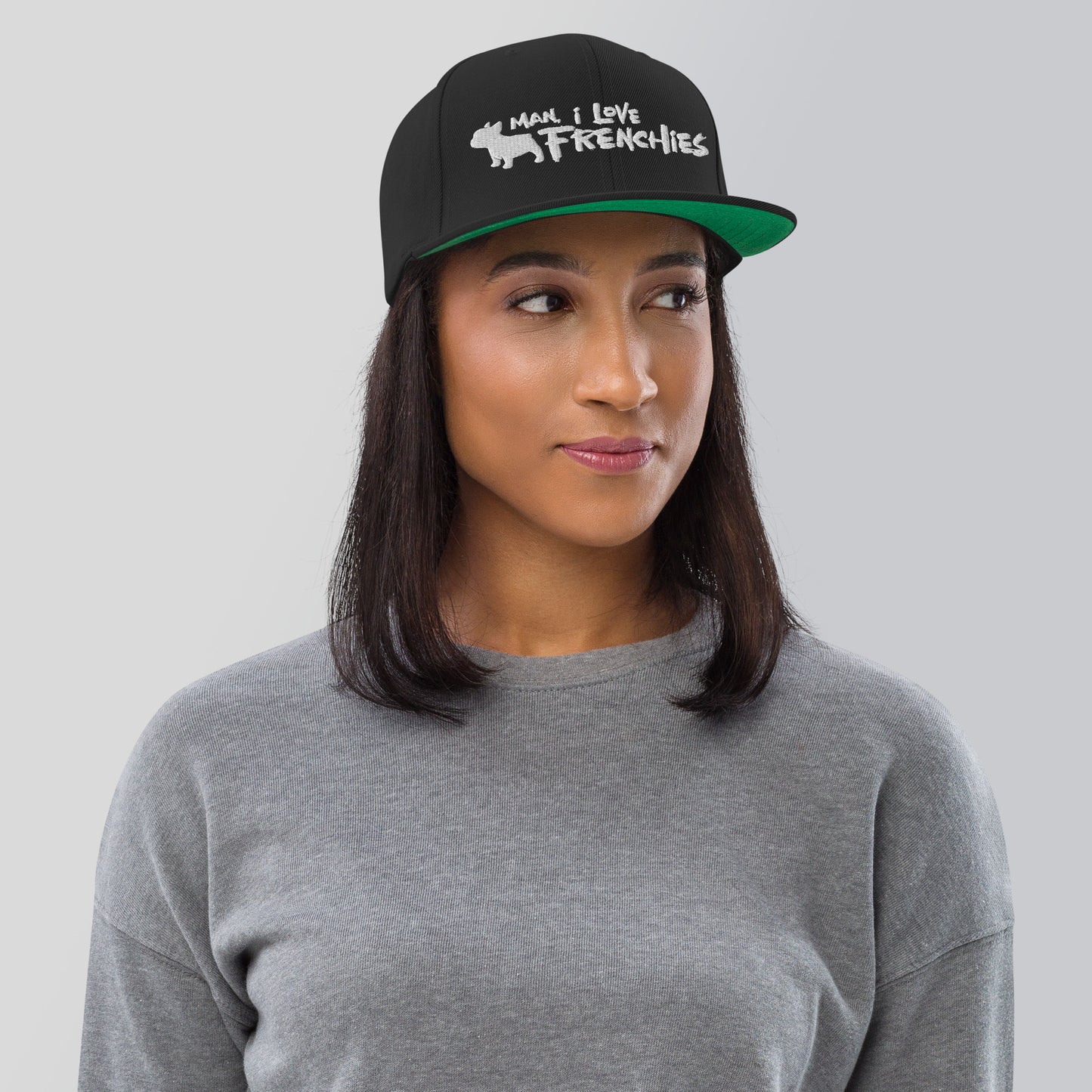 Man, I Love Frenchies Snapback Hat