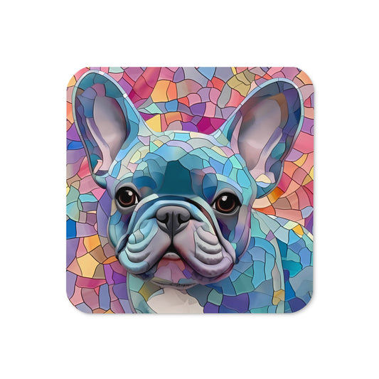 Blue Frenchie Mosaic Coaster