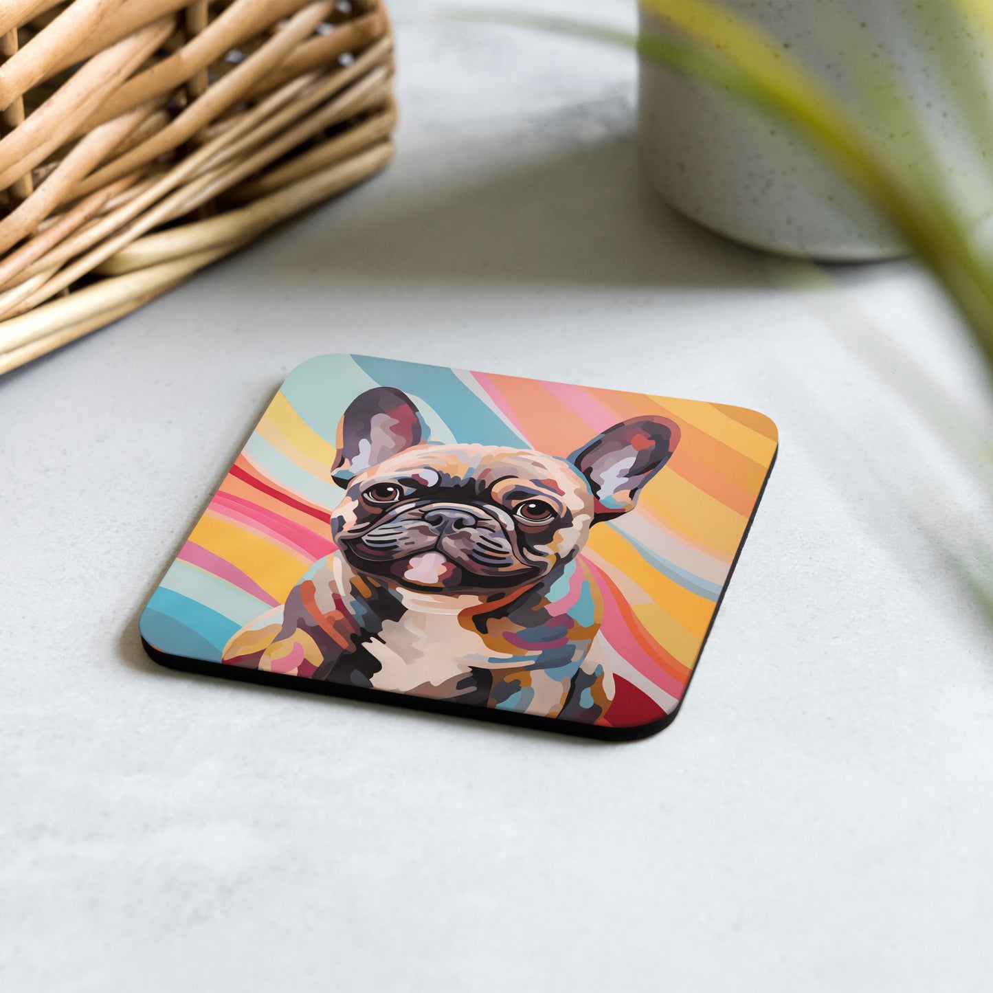 Retro Frenchie Coaster