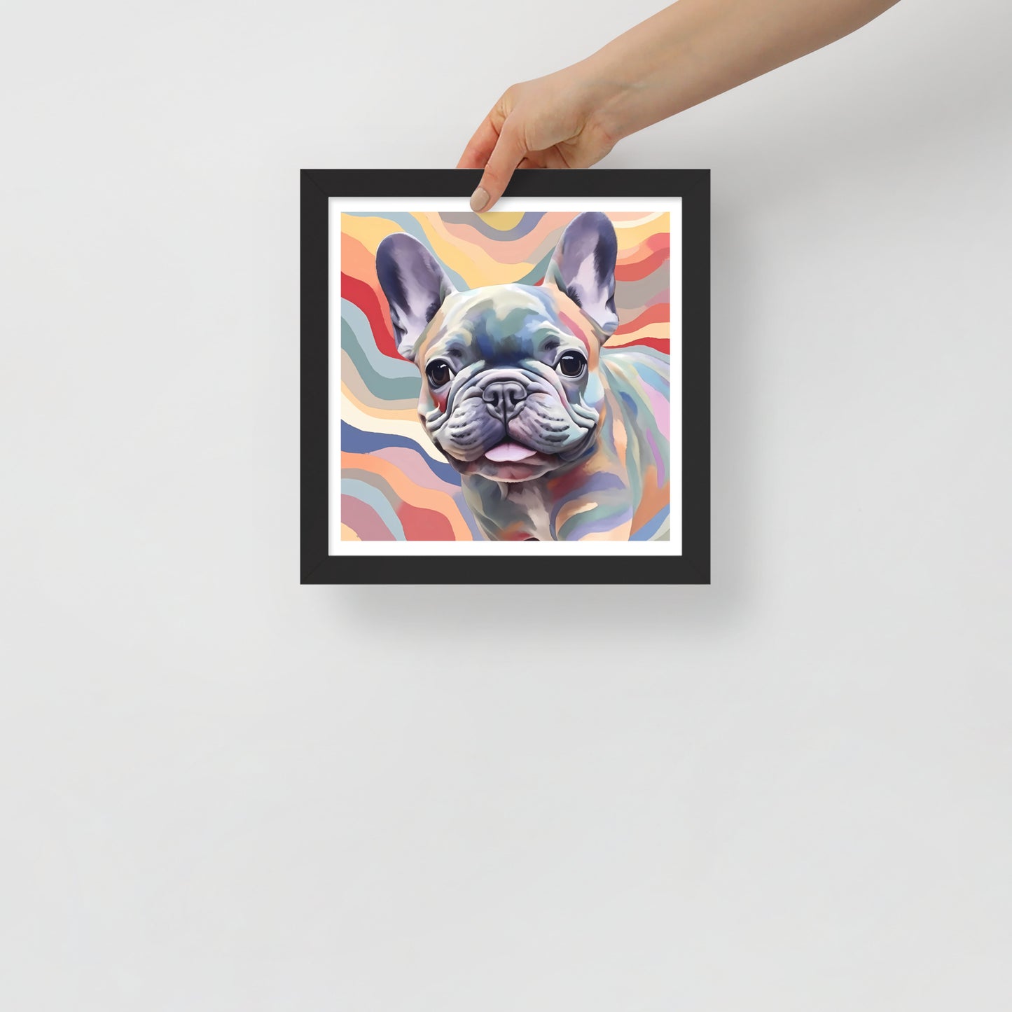 Lilac Pup Whirls Framed Poster
